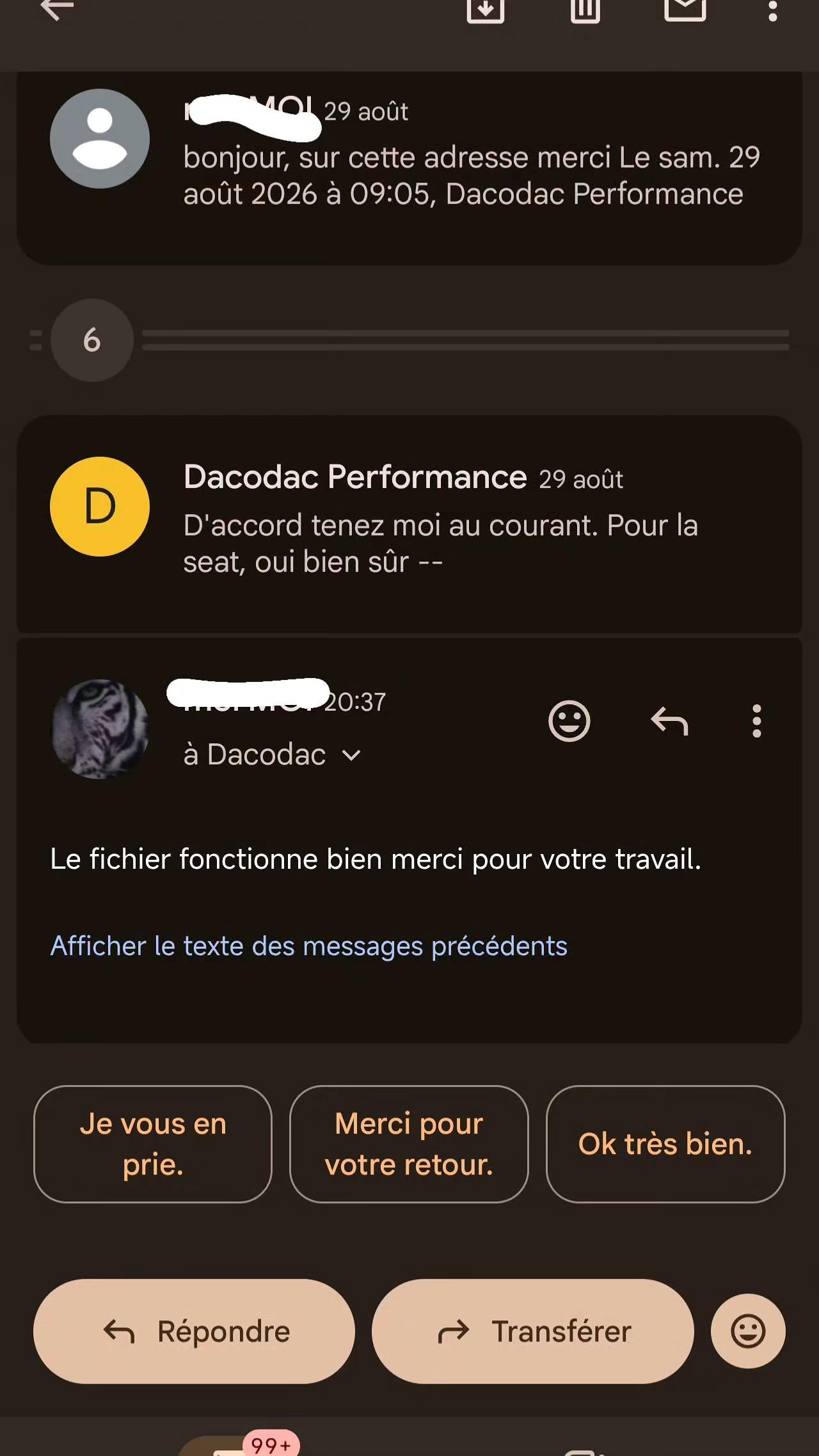 WhatsApp customer review screenshot