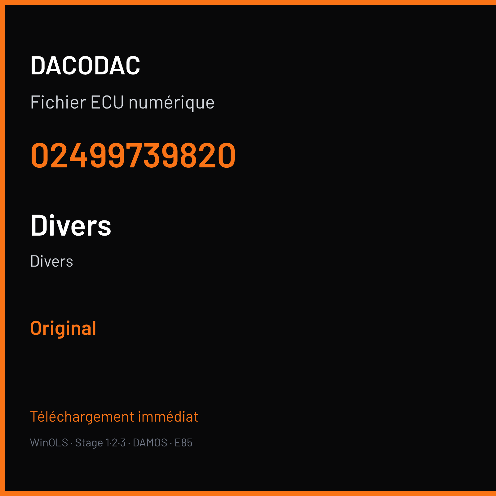 Divers — 02499739820 — Original