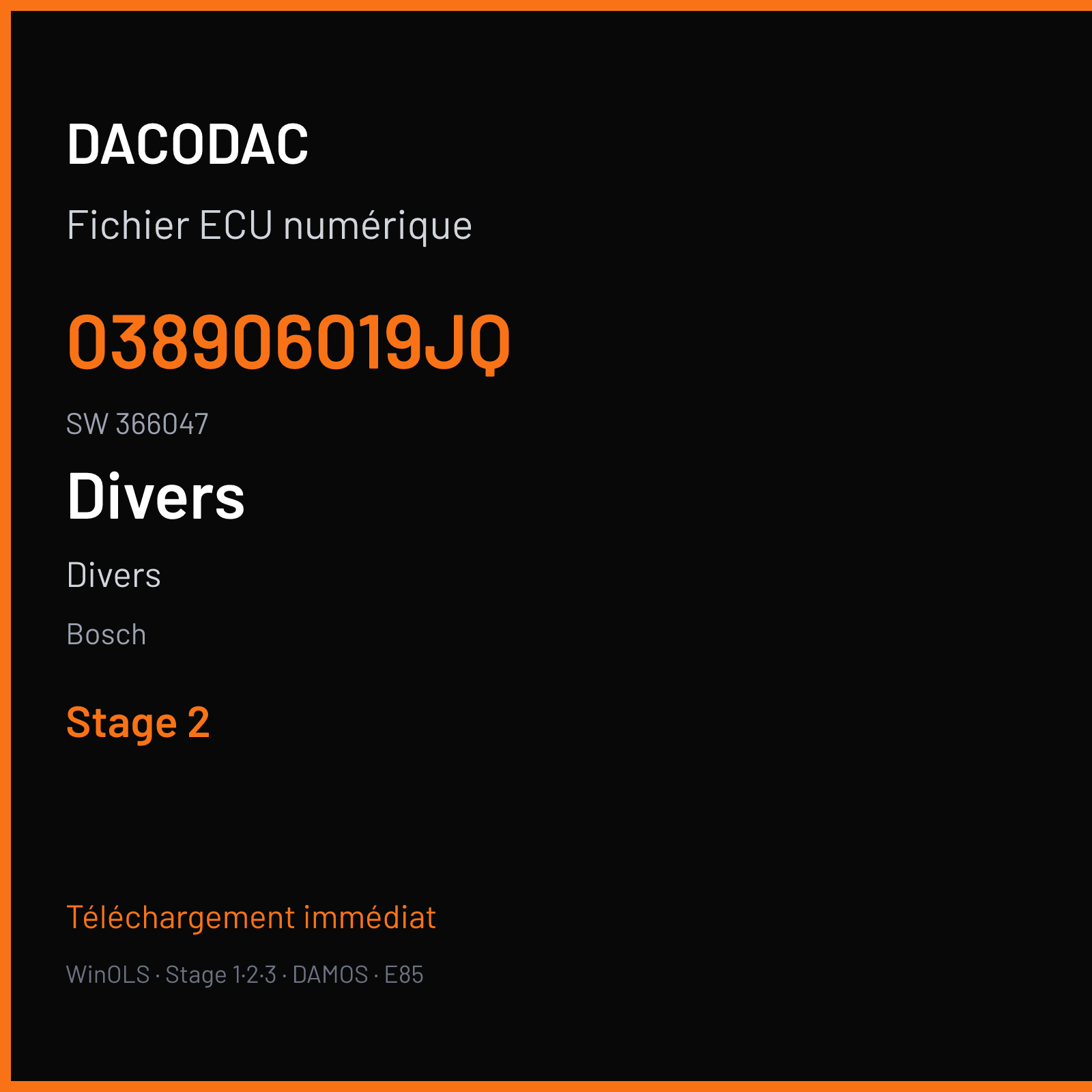 Divers — Bosch — 038906019JQ · 366047 — Stage 2