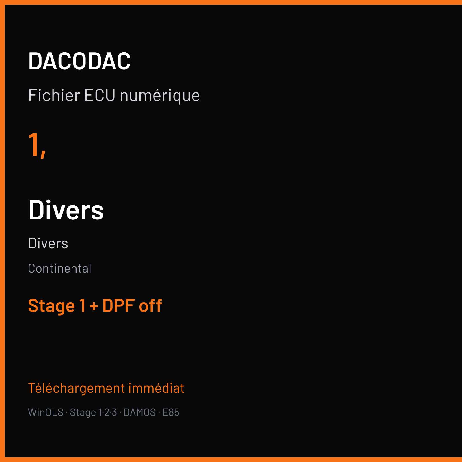 Divers — Continental — 1, — Stage 1 + DPF off