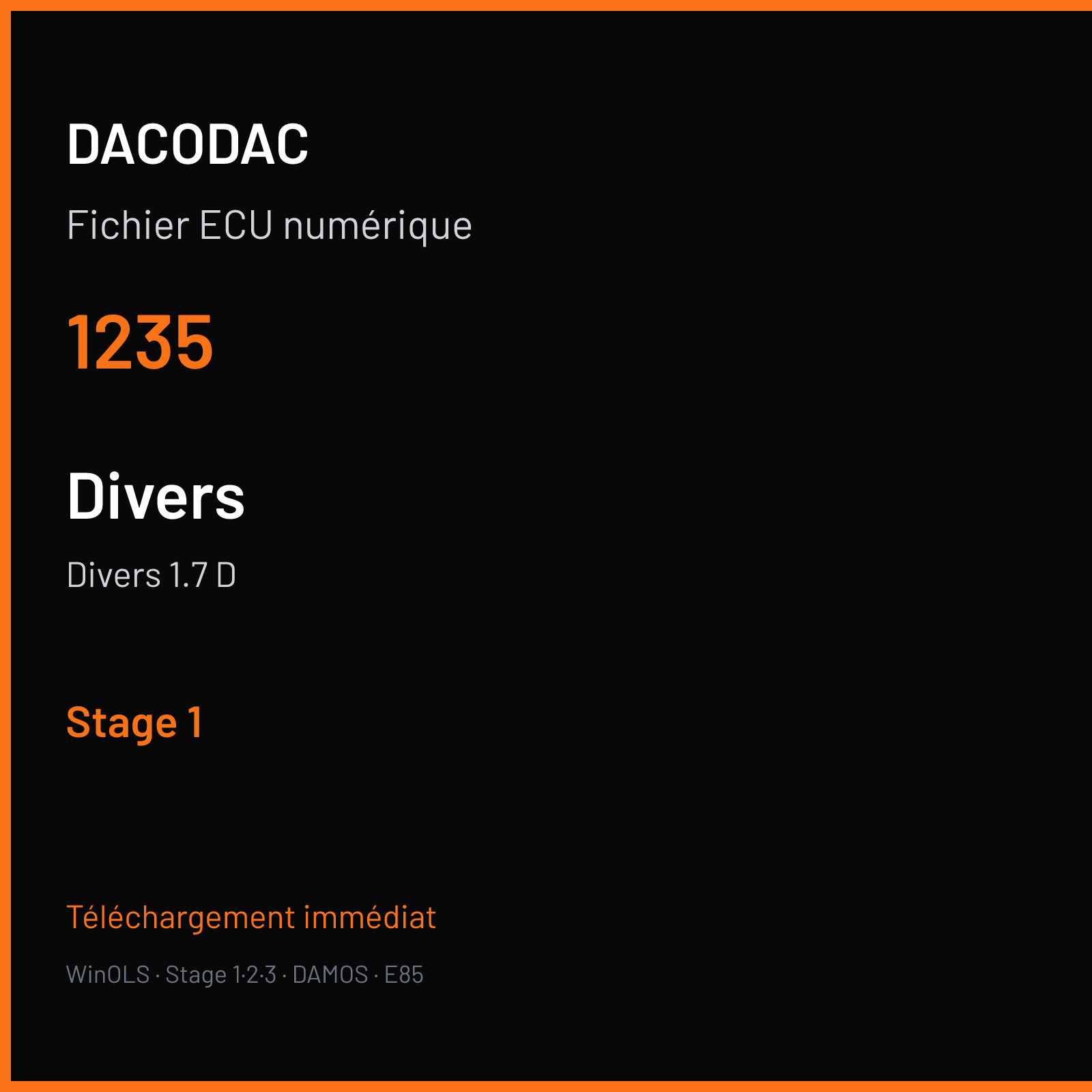 Divers 1.7 D — 1235 — Stage 1