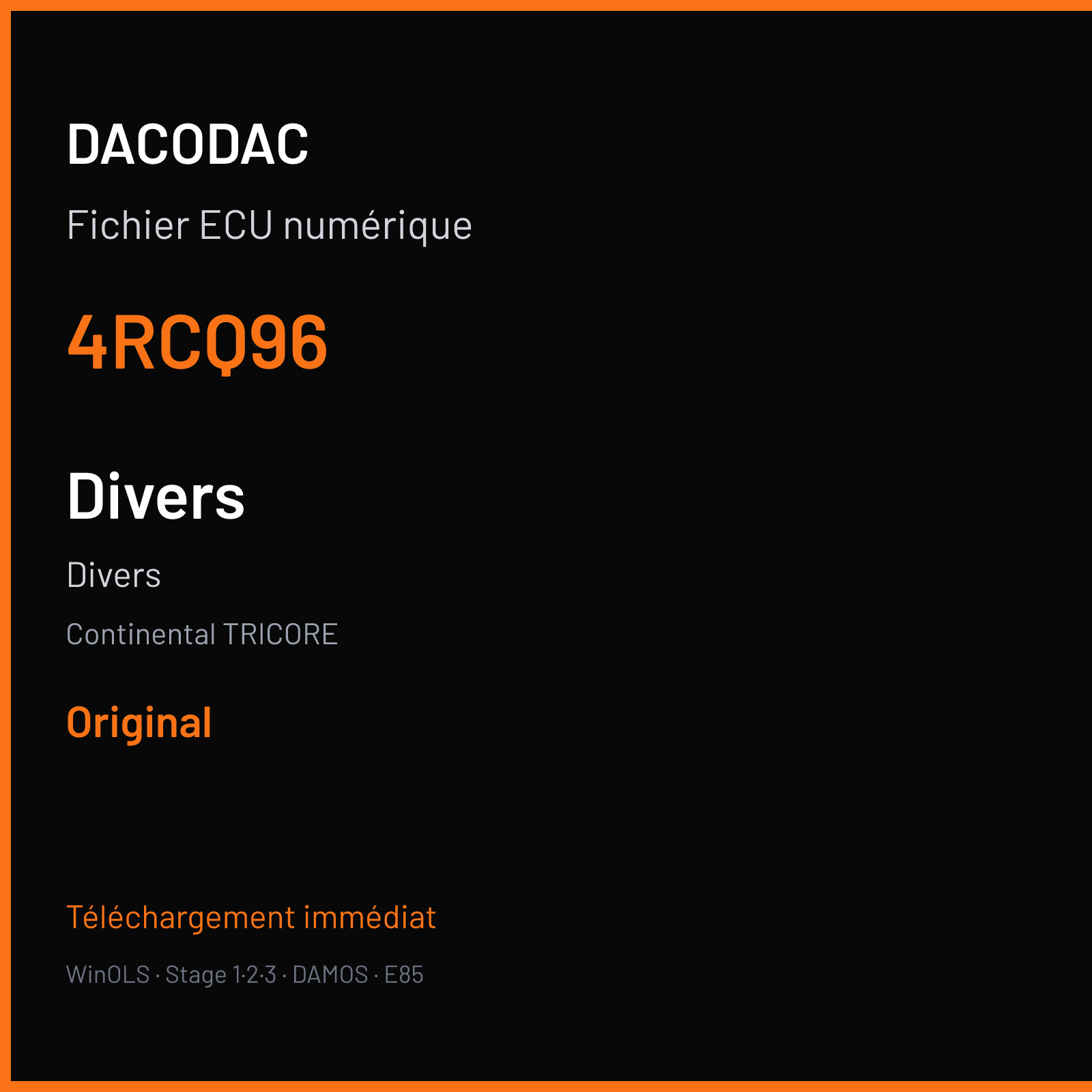 Divers — Continental TRICORE — 4RCQ96 — Original