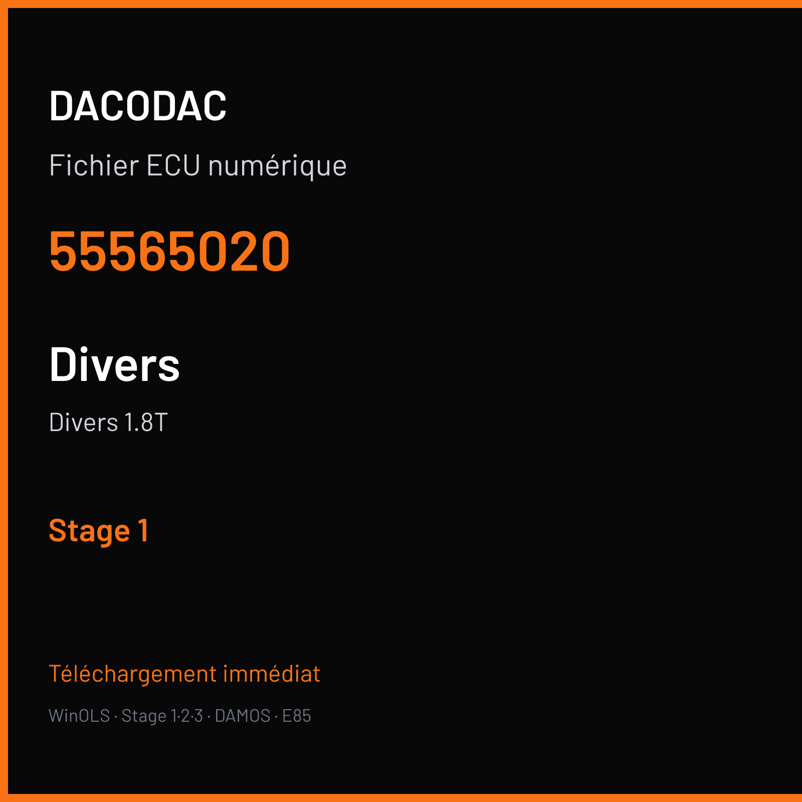 Divers 1.8T (2008) — 55565020 — Stage 1