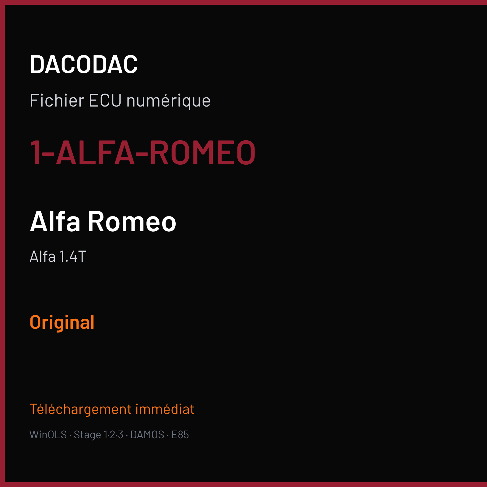 Alfa 1.4T (2014) — 1-ALFA-ROMEO — Original