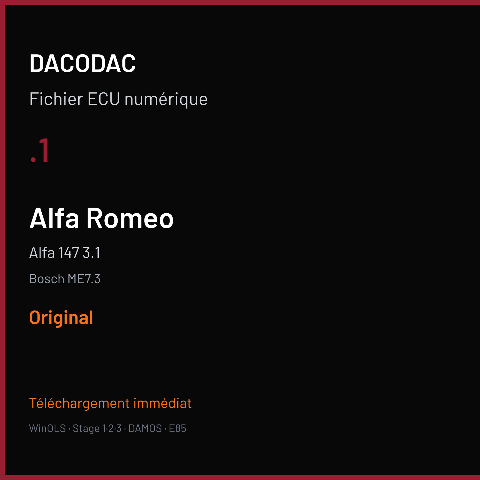 Alfa 147 3.1 (2001) — Bosch ME7.3 — .1 — Original