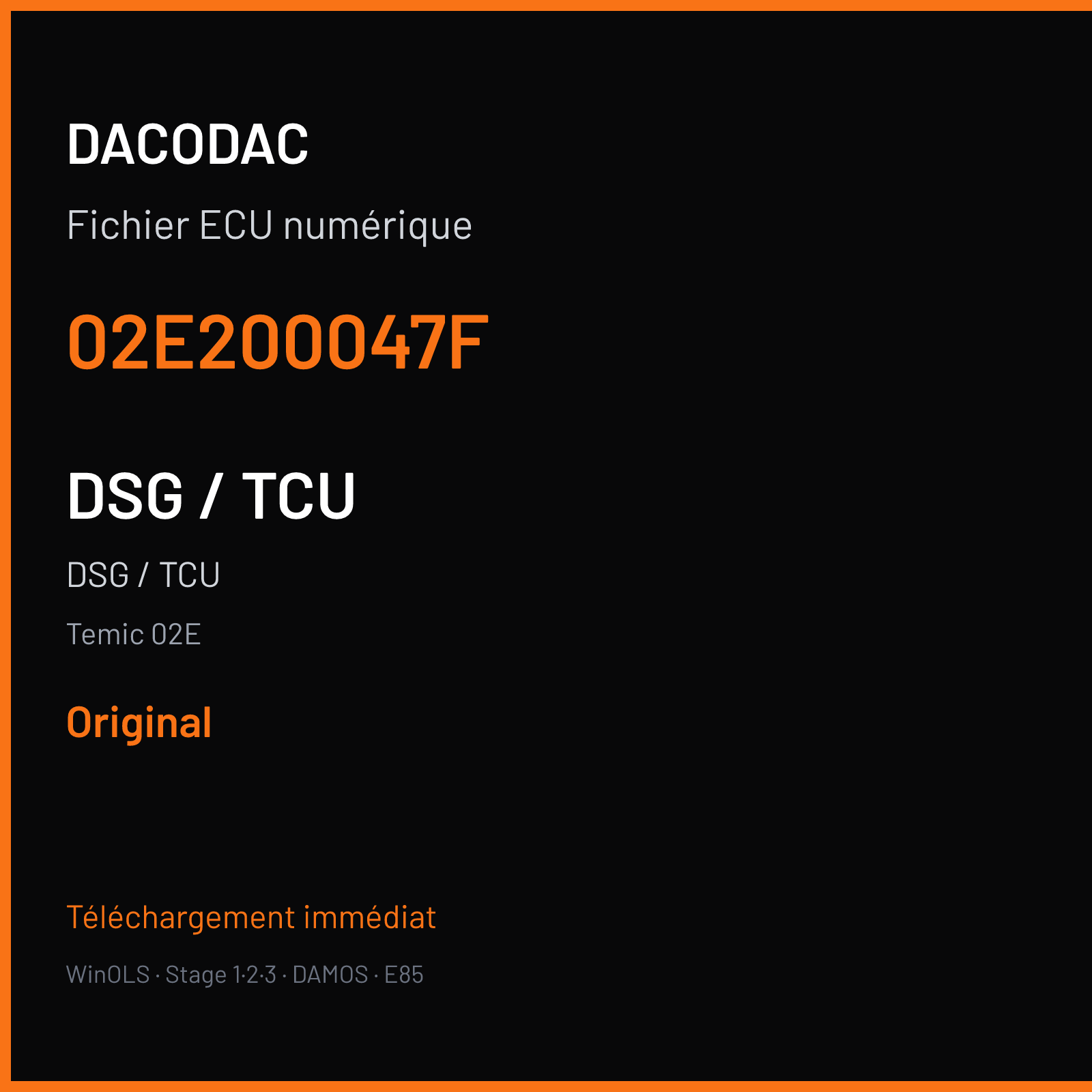 DSG / TCU — Temic 02E — 02E200047F — Original