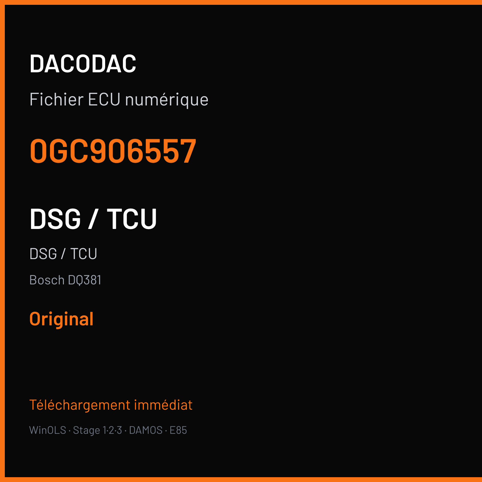 DSG / TCU — Bosch DQ381 — 0GC906557 — Original