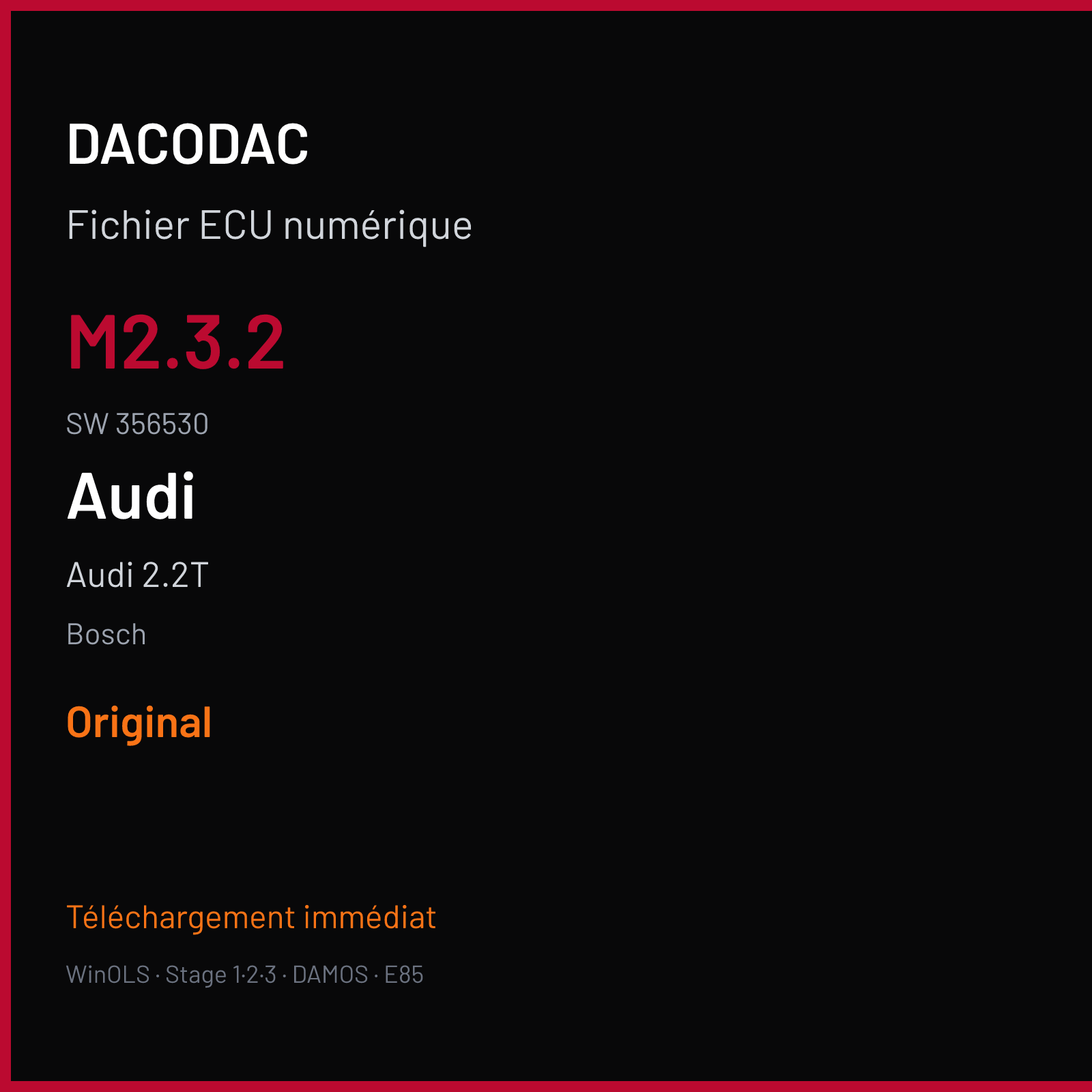 Audi 2.2T — Bosch — M2.3.2 · 356530 — Original