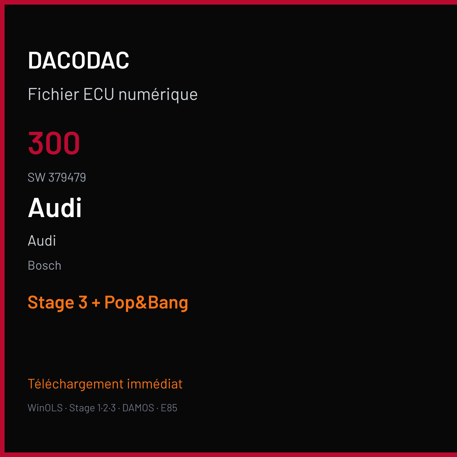 Audi — Bosch — 300 · 379479 — Stage 3 + Pop&Bang