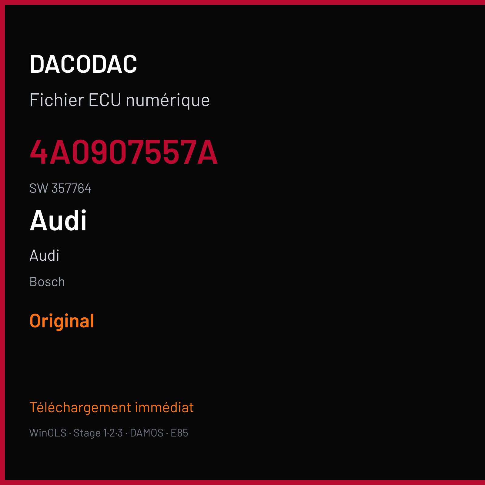 Audi (1994) — Bosch — 4A0907557A · 357764 — Original