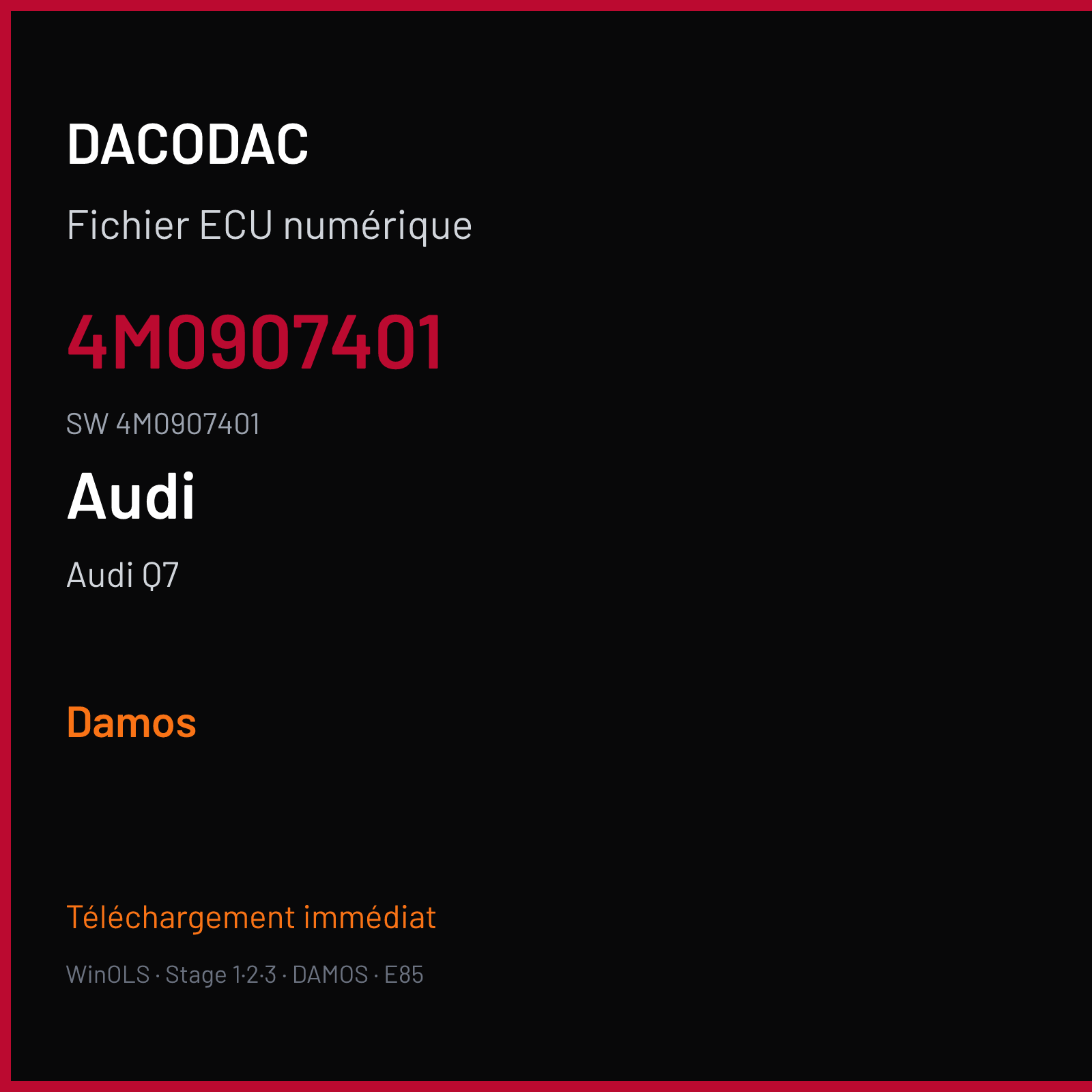 Audi Q7 — 4M0907401 · 4M0907401 — Damos