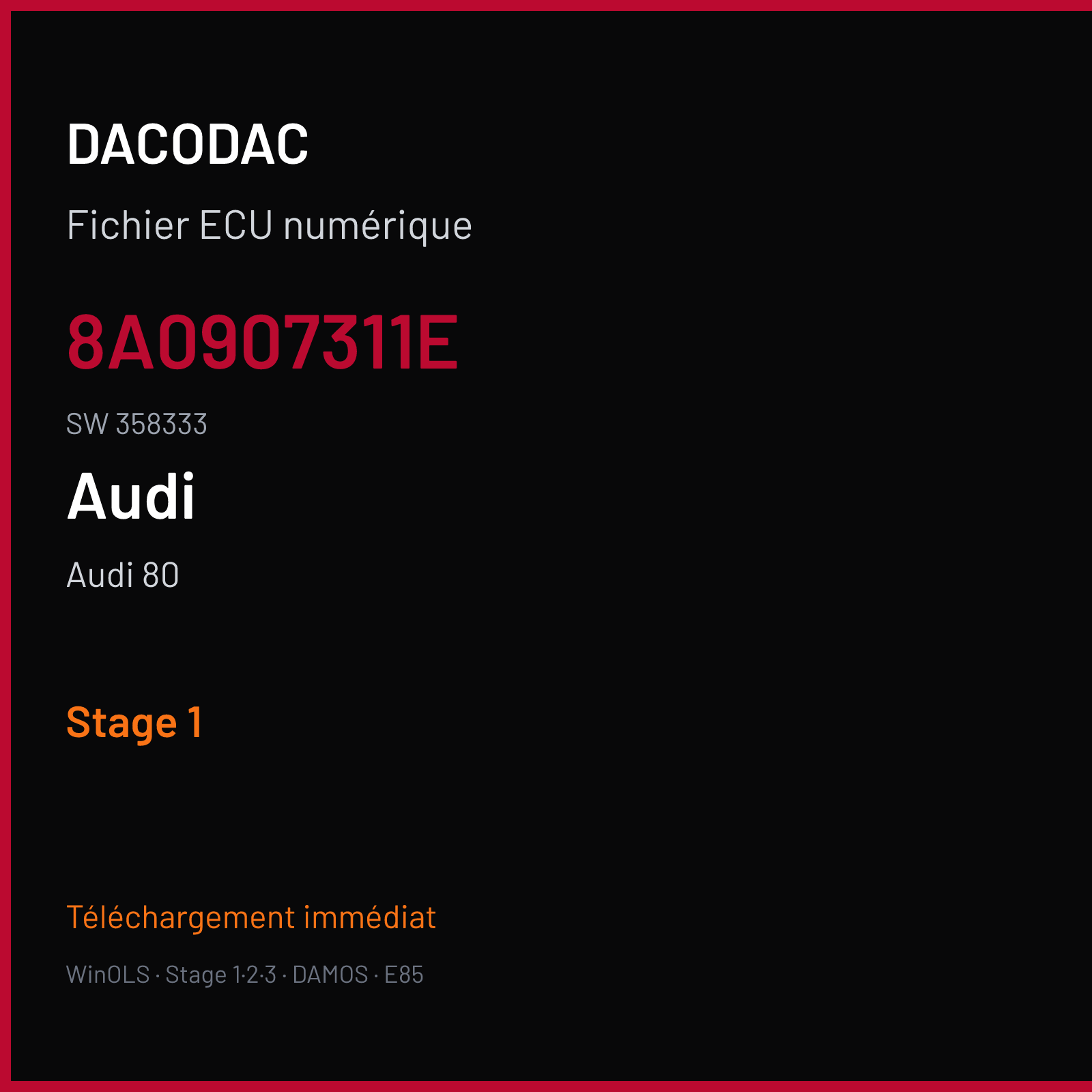Audi 80 (2004) — 8A0907311E · 358333 — Stage 1