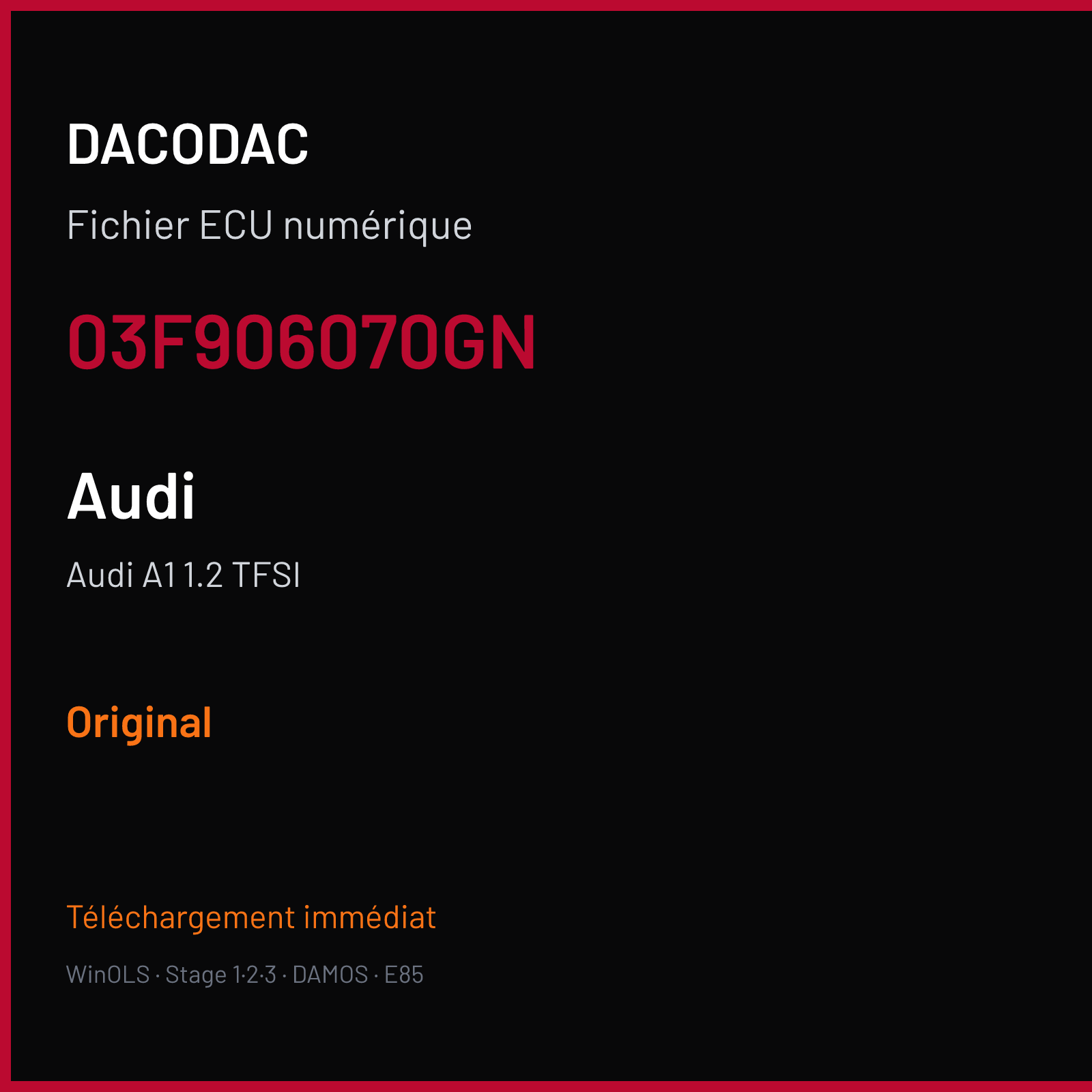 Audi A1 1.2 TFSI — 03F906070GN — Original