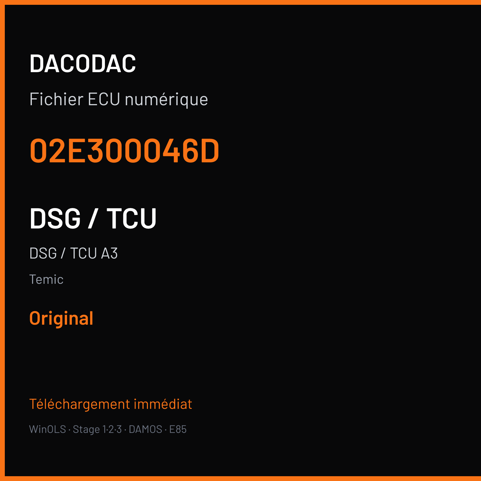 DSG / TCU A3 — Temic — 02E300046D — Original