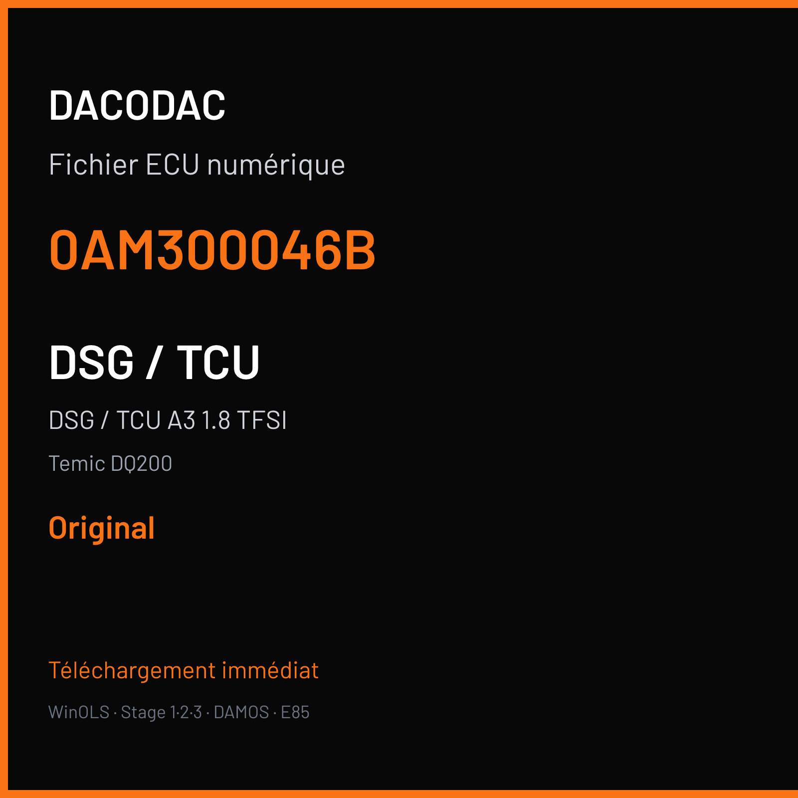 DSG / TCU A3 1.8 TFSI (2009) — Temic DQ200 — 0AM300046B — Original
