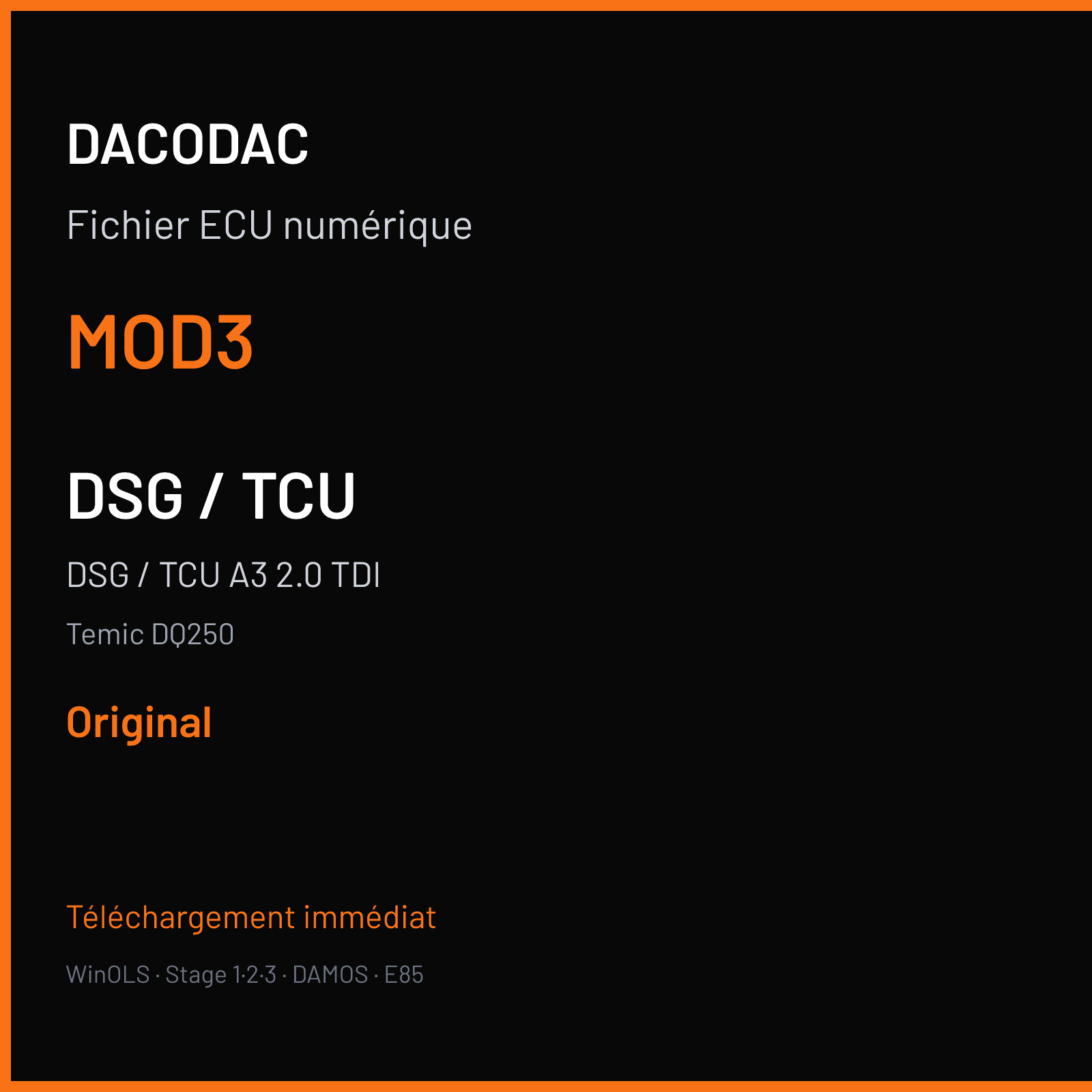 DSG / TCU A3 2.0 TDI (2004) — Temic DQ250 — MOD3 — Original