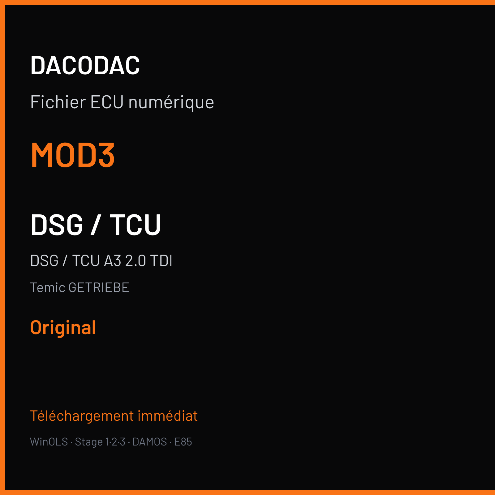 DSG / TCU A3 2.0 TDI (2004) — Temic GETRIEBE — MOD3 — Original