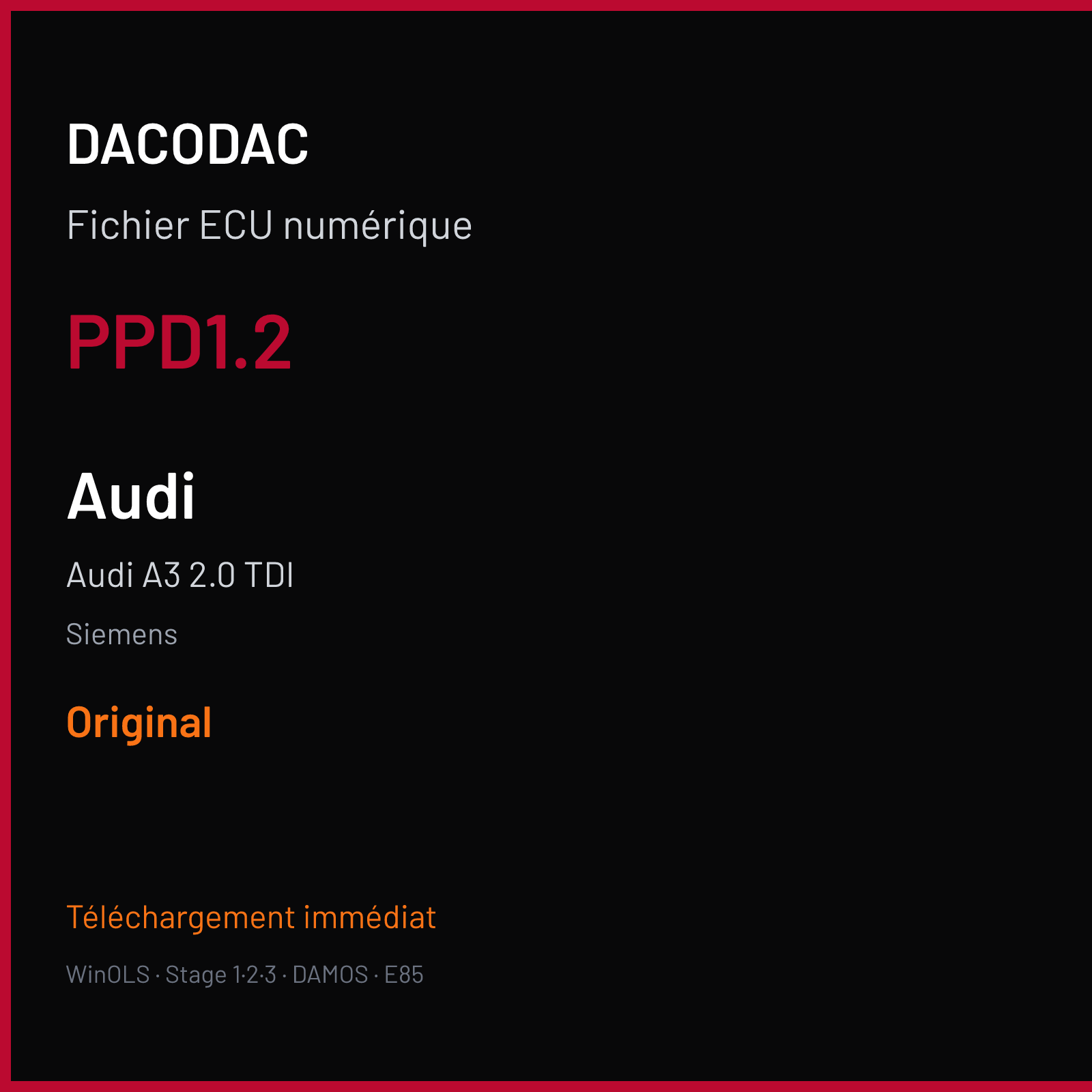 Audi A3 2.0 TDI (2008) — Siemens — PPD1.2 — Original