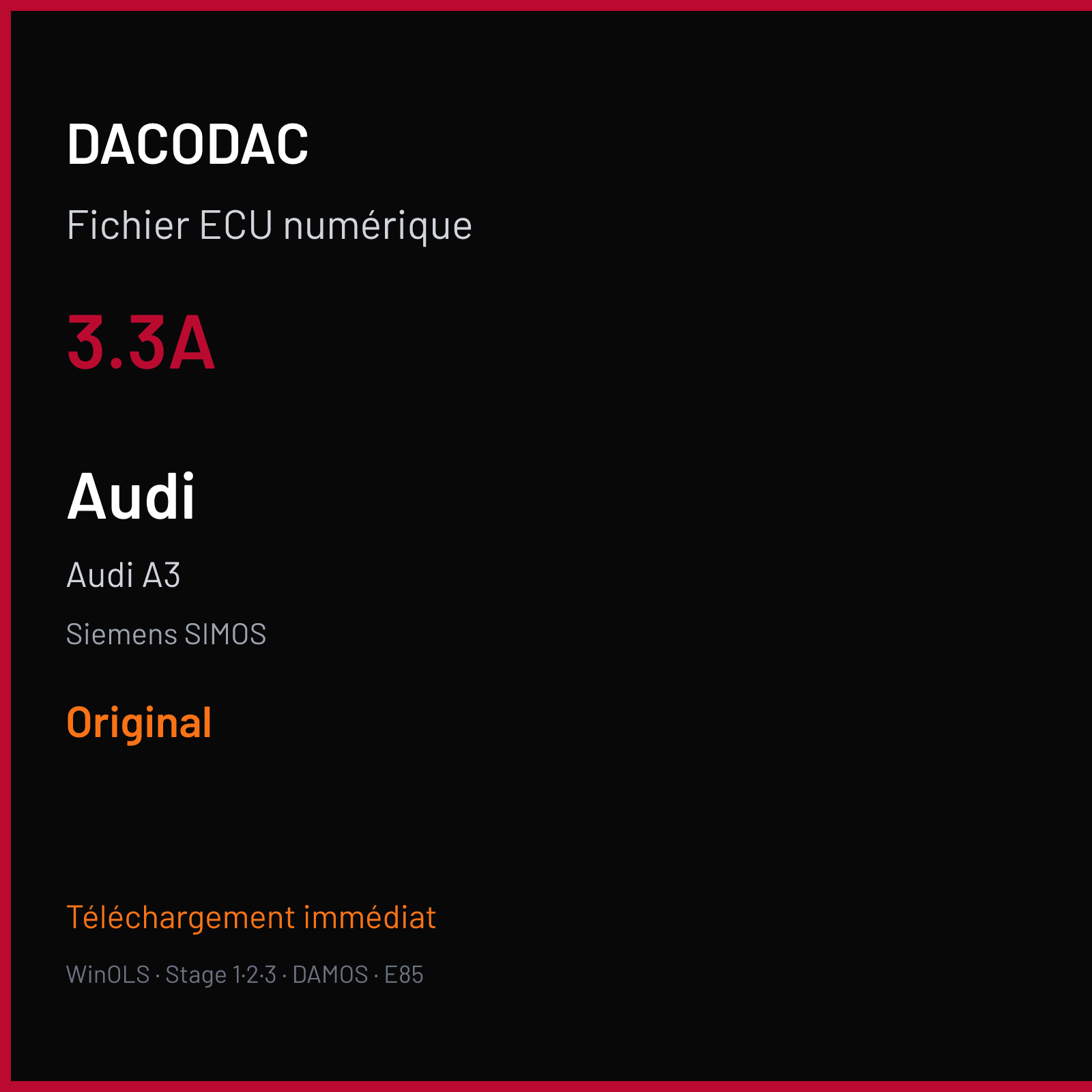 Audi A3 (2002) — Siemens SIMOS — 3.3A — Original