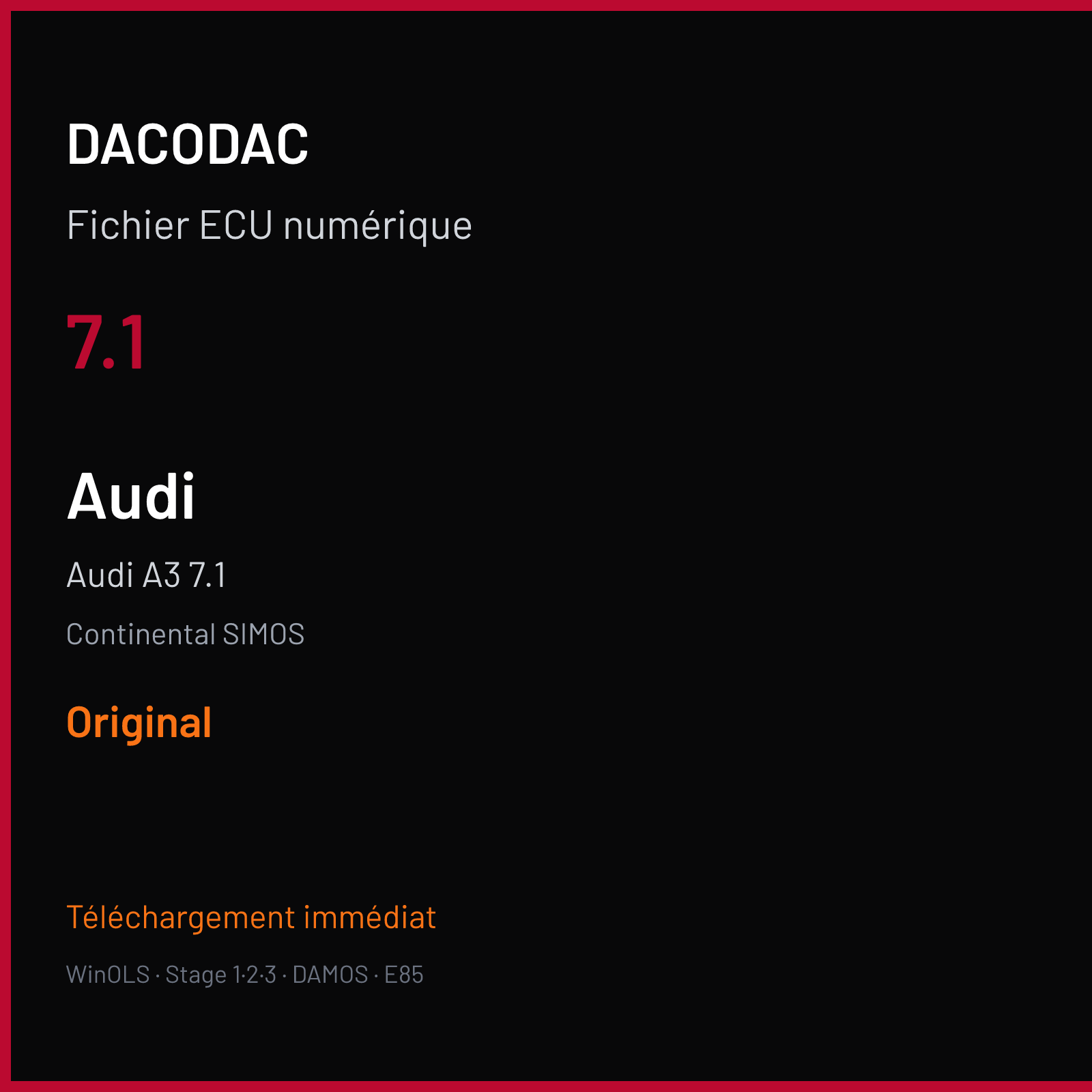 Audi A3 7.1 (2006) — Continental SIMOS — 7.1 — Original