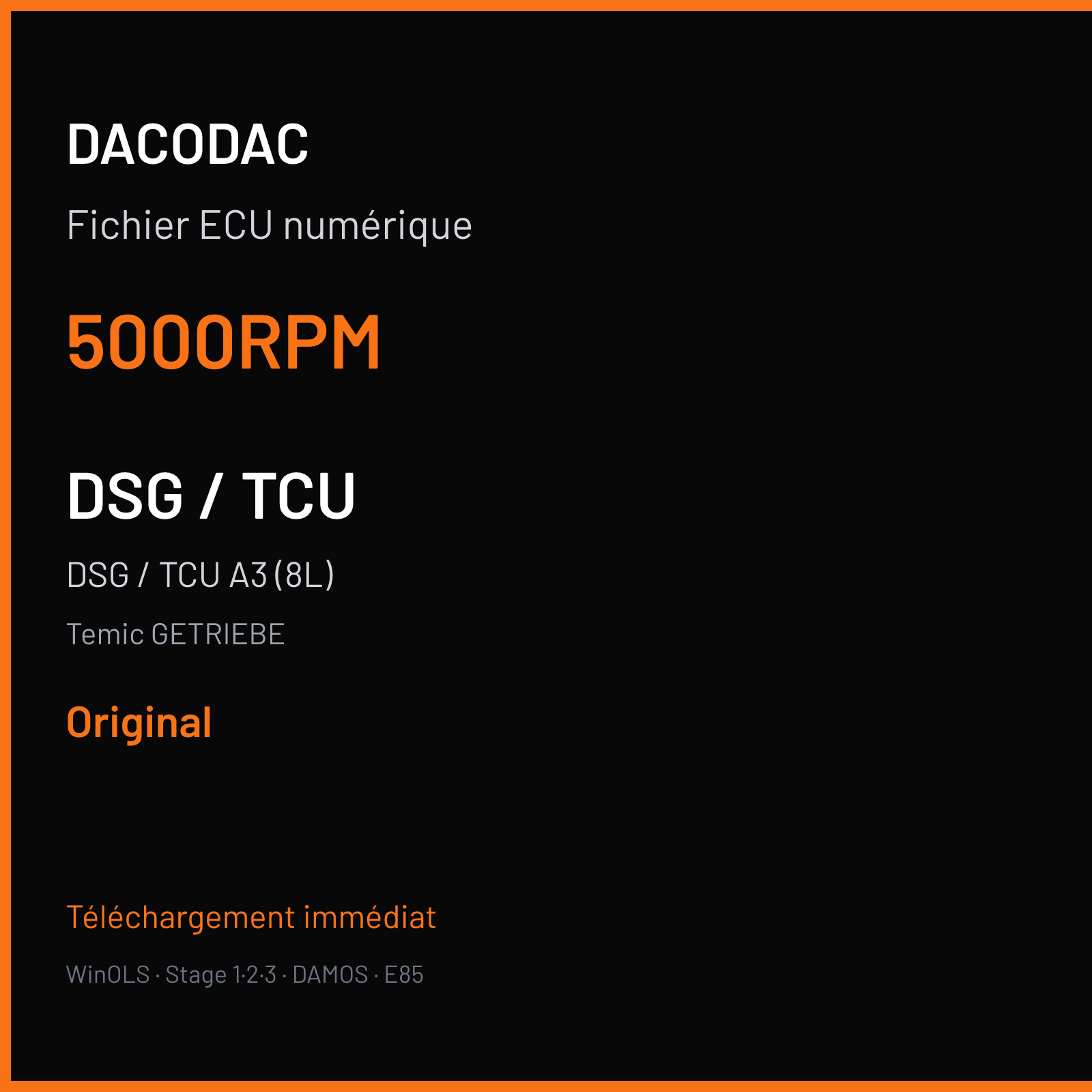 DSG / TCU A3 (8L) (2002) — Temic GETRIEBE — 5000RPM — Original