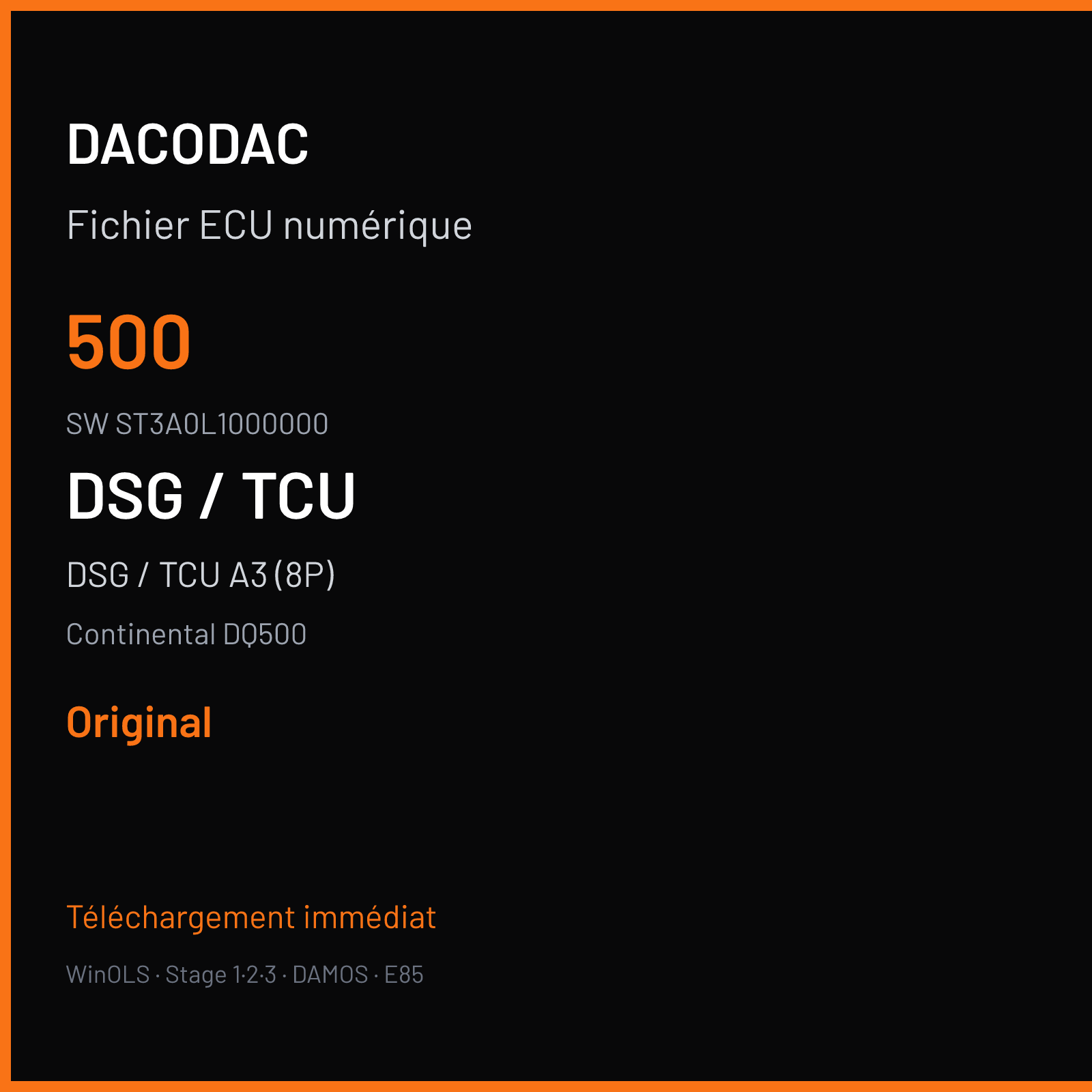 DSG / TCU A3 (8P) — Continental DQ500 — 500 · ST3A0L1000000 — Original
