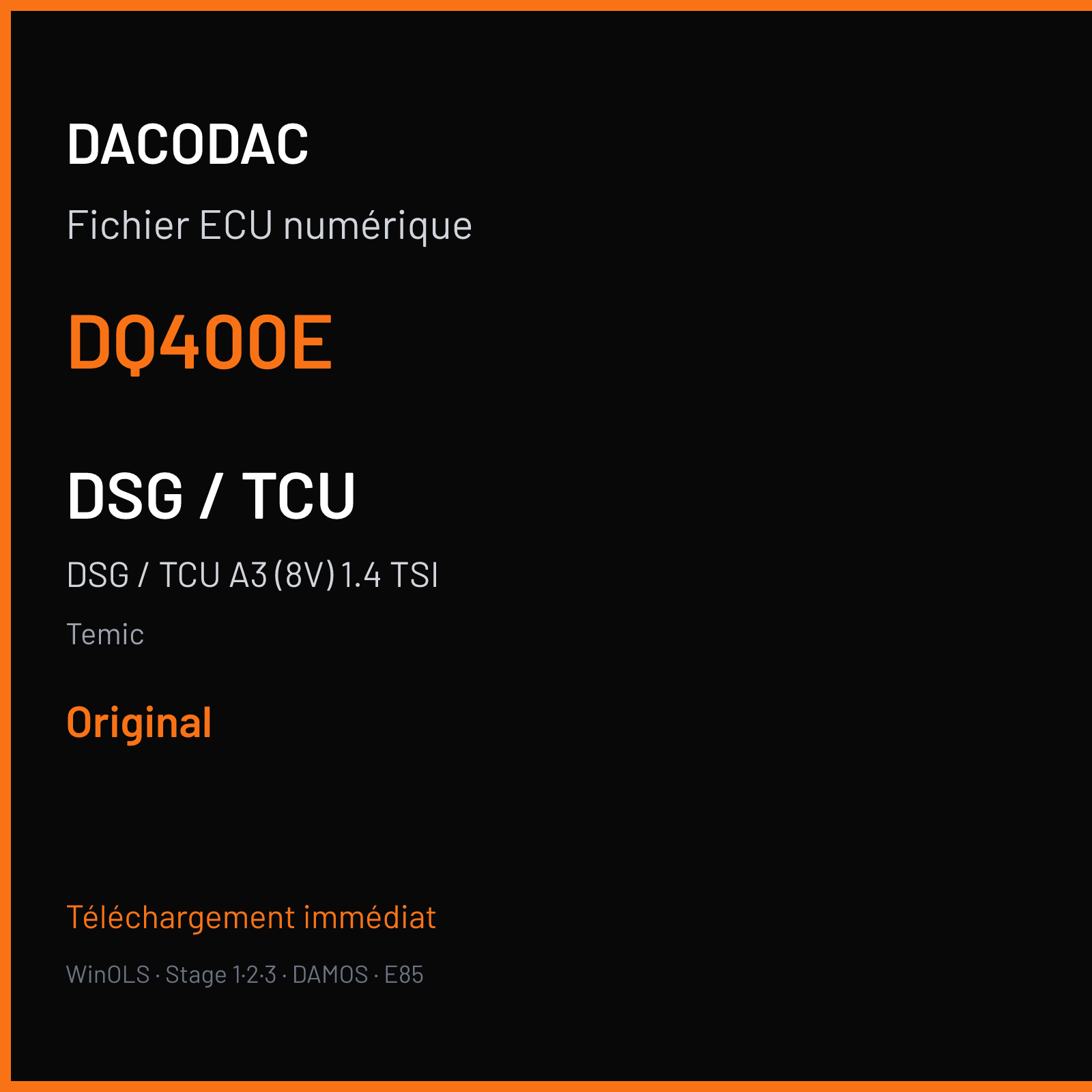 DSG / TCU A3 (8V) 1.4 TSI — Temic — DQ400E — Original