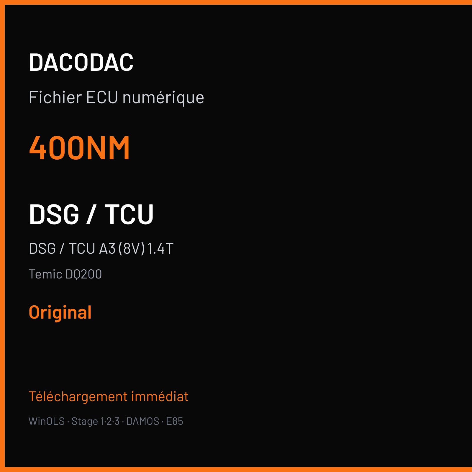 DSG / TCU A3 (8V) 1.4T (2017) — Temic DQ200 — 400NM — Original