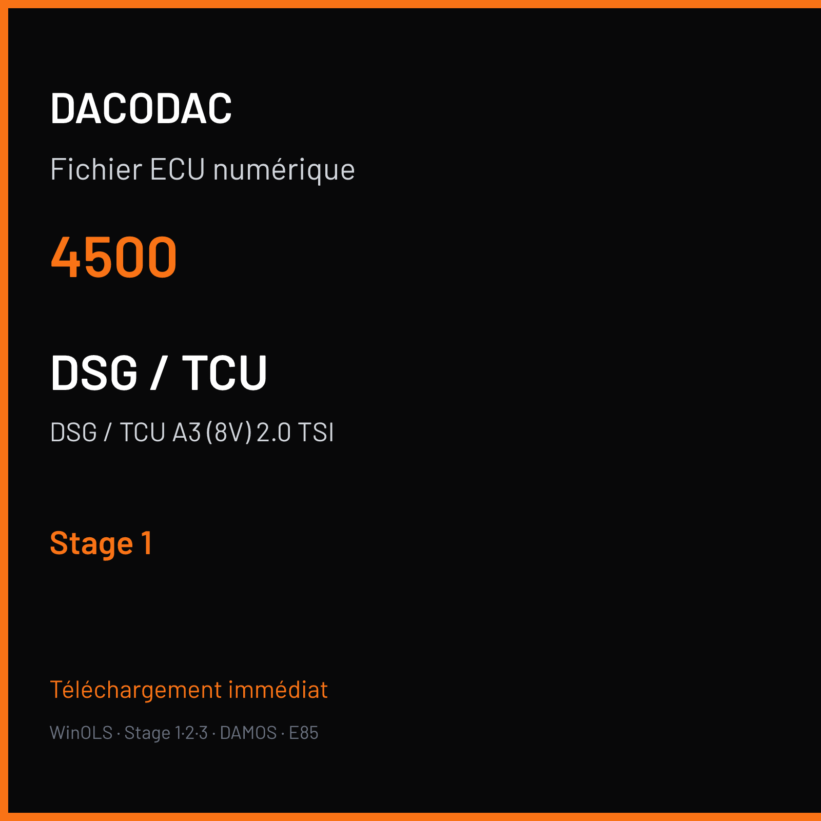 DSG / TCU A3 (8V) 2.0 TSI (2020) — 4500 — Stage 1