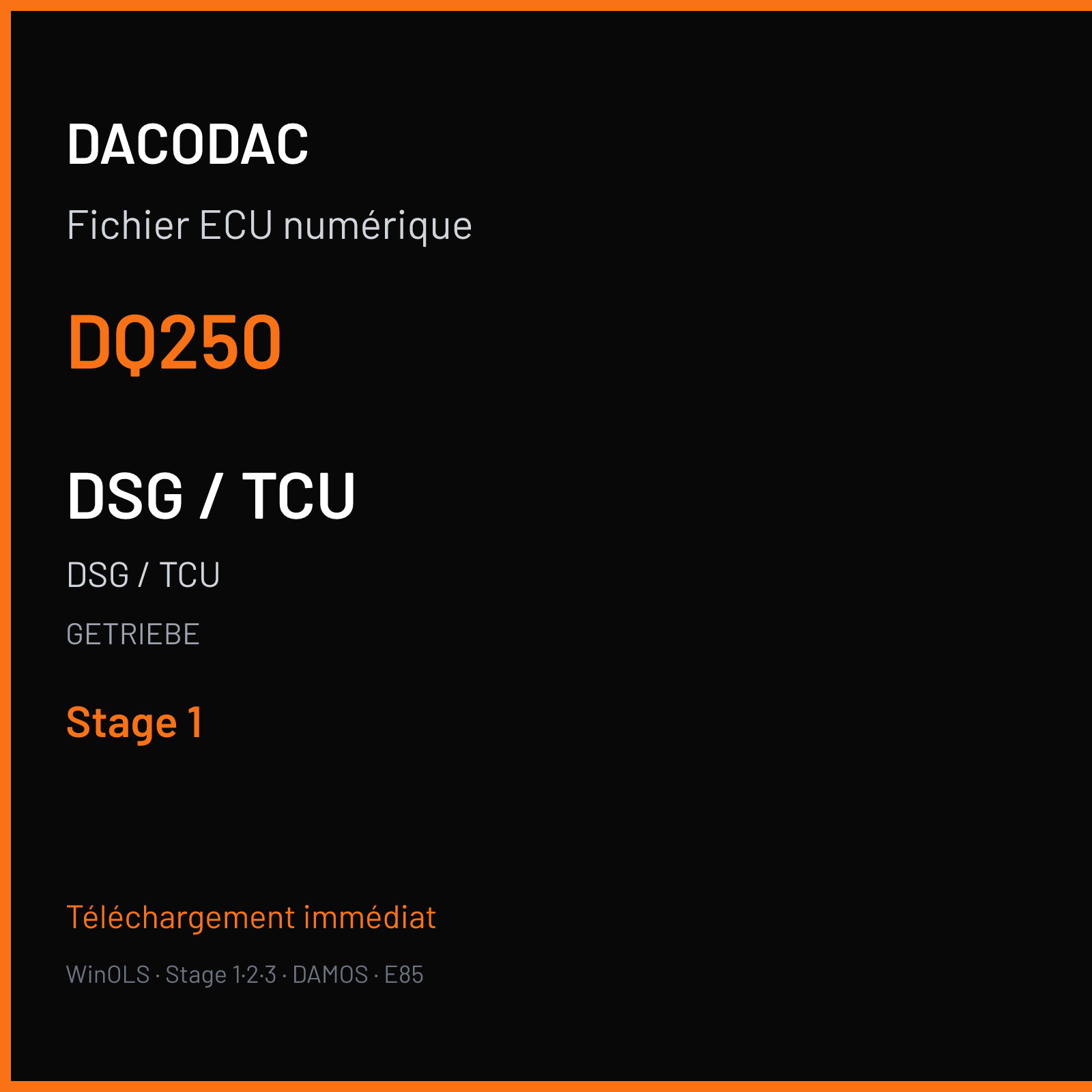 DSG / TCU — GETRIEBE — DQ250 — Stage 1