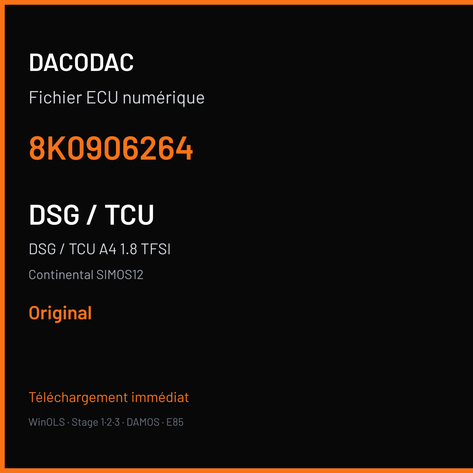DSG / TCU A4 1.8 TFSI (2014) — Continental SIMOS12 — 8K0906264 — Original