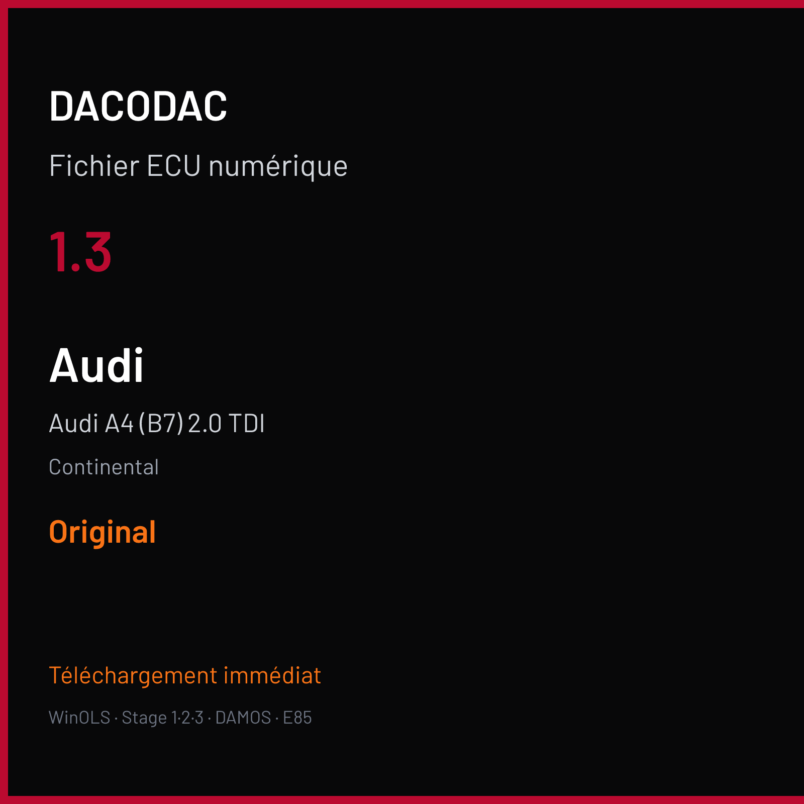 Audi A4 (B7) 2.0 TDI (2006) — Continental — 1.3 — Original