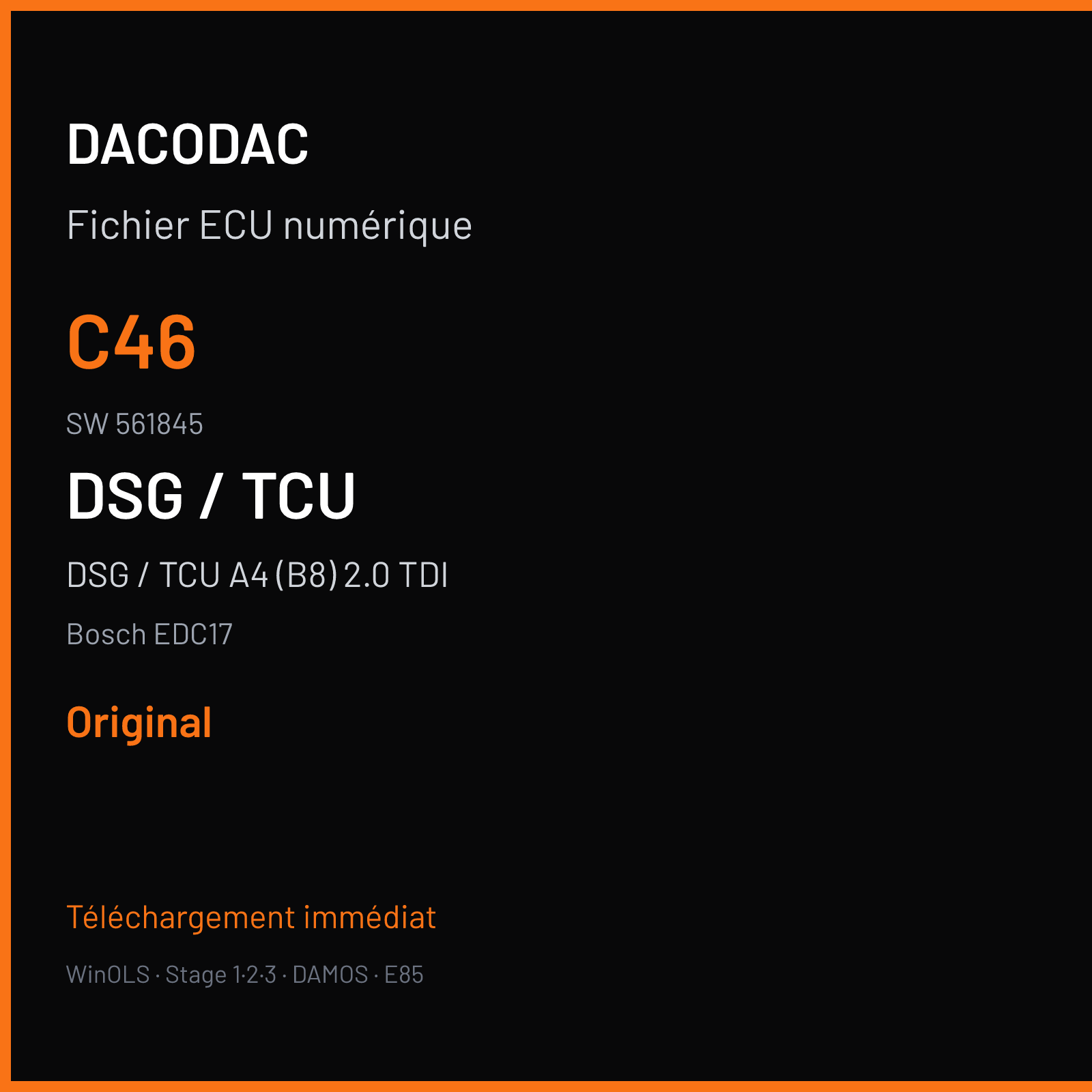DSG / TCU A4 (B8) 2.0 TDI (2013) — Bosch EDC17 — C46 · 561845 — Original