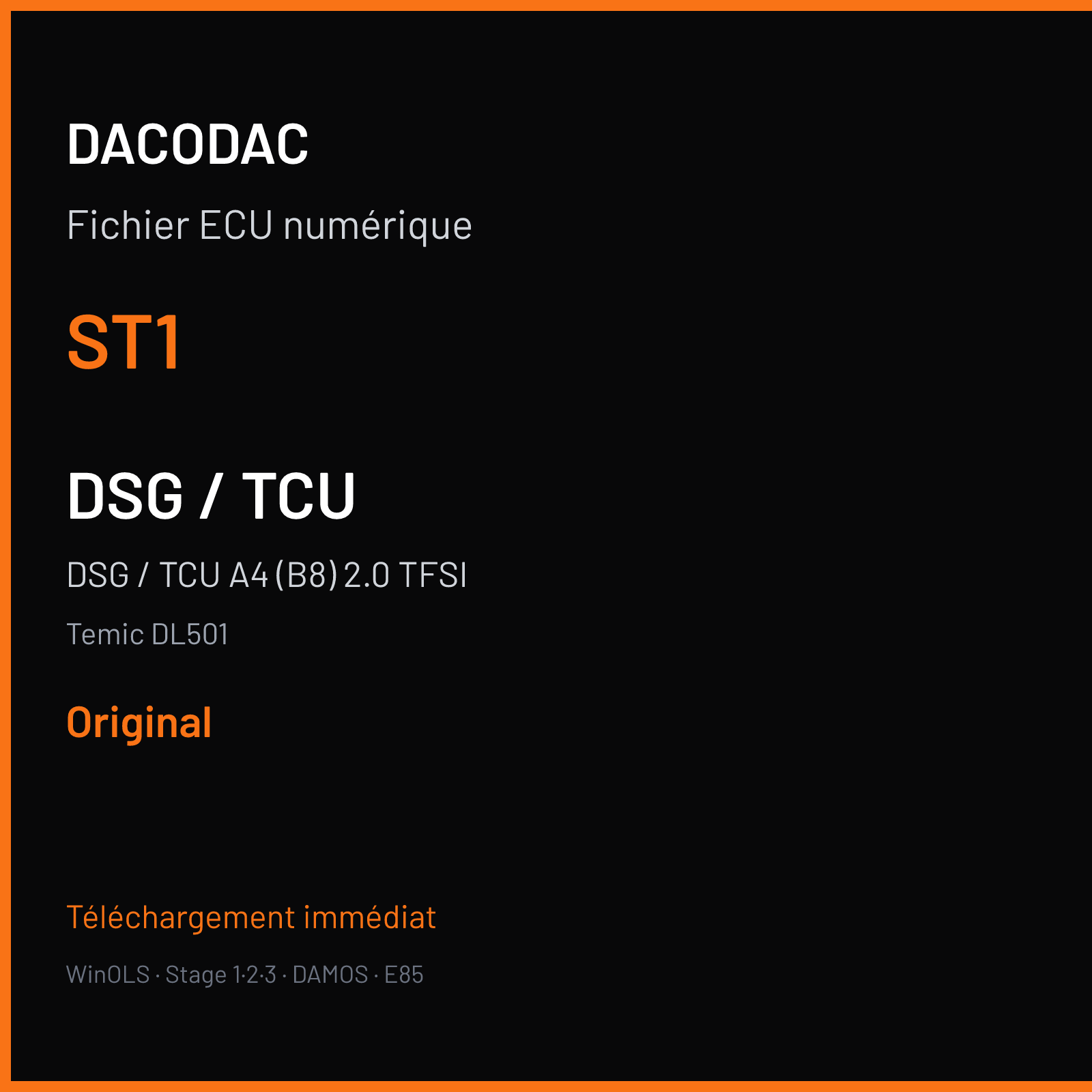 DSG / TCU A4 (B8) 2.0 TFSI (2013) — Temic DL501 — ST1 — Original