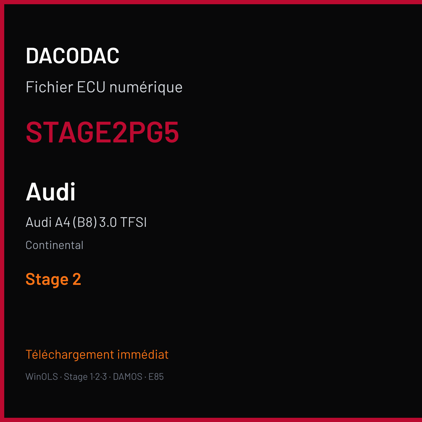 Audi A4 (B8) 3.0 TFSI (2012) — Continental — STAGE2PG5 — Stage 2