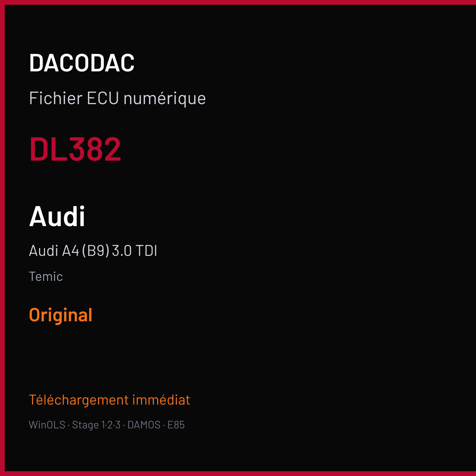 Audi A4 (B9) 3.0 TDI — Temic — DL382 — Original