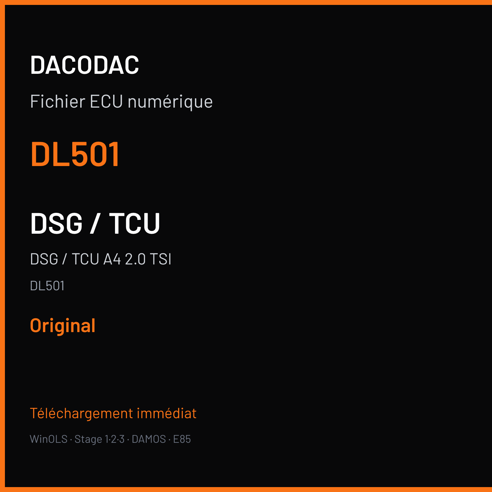 DSG / TCU A4 2.0 TSI — DL501 — DL501 — Original