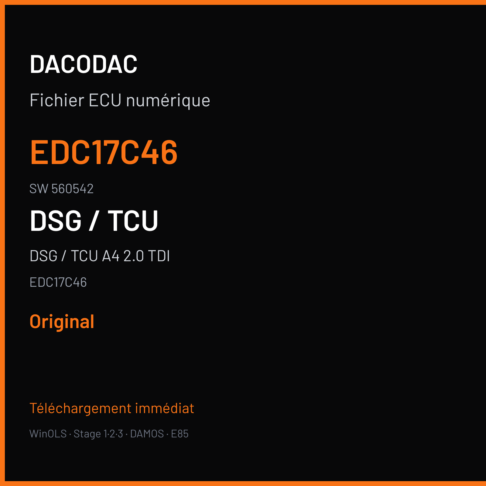 DSG / TCU A4 2.0 TDI (2012) — EDC17C46 — EDC17C46 · 560542 — Original