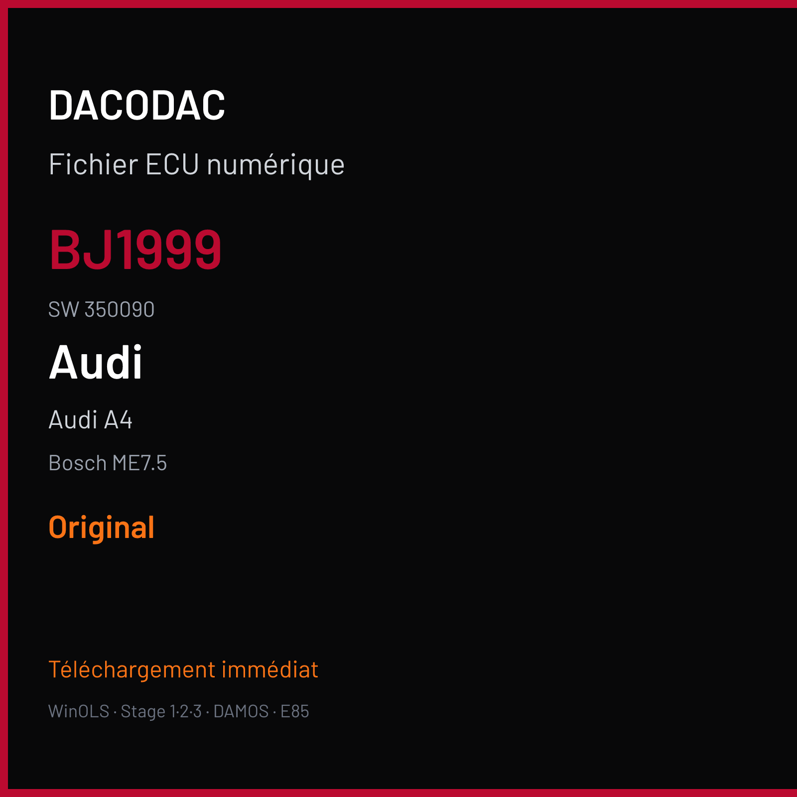 Audi A4 — Bosch ME7.5 — BJ1999 · 350090 — Original