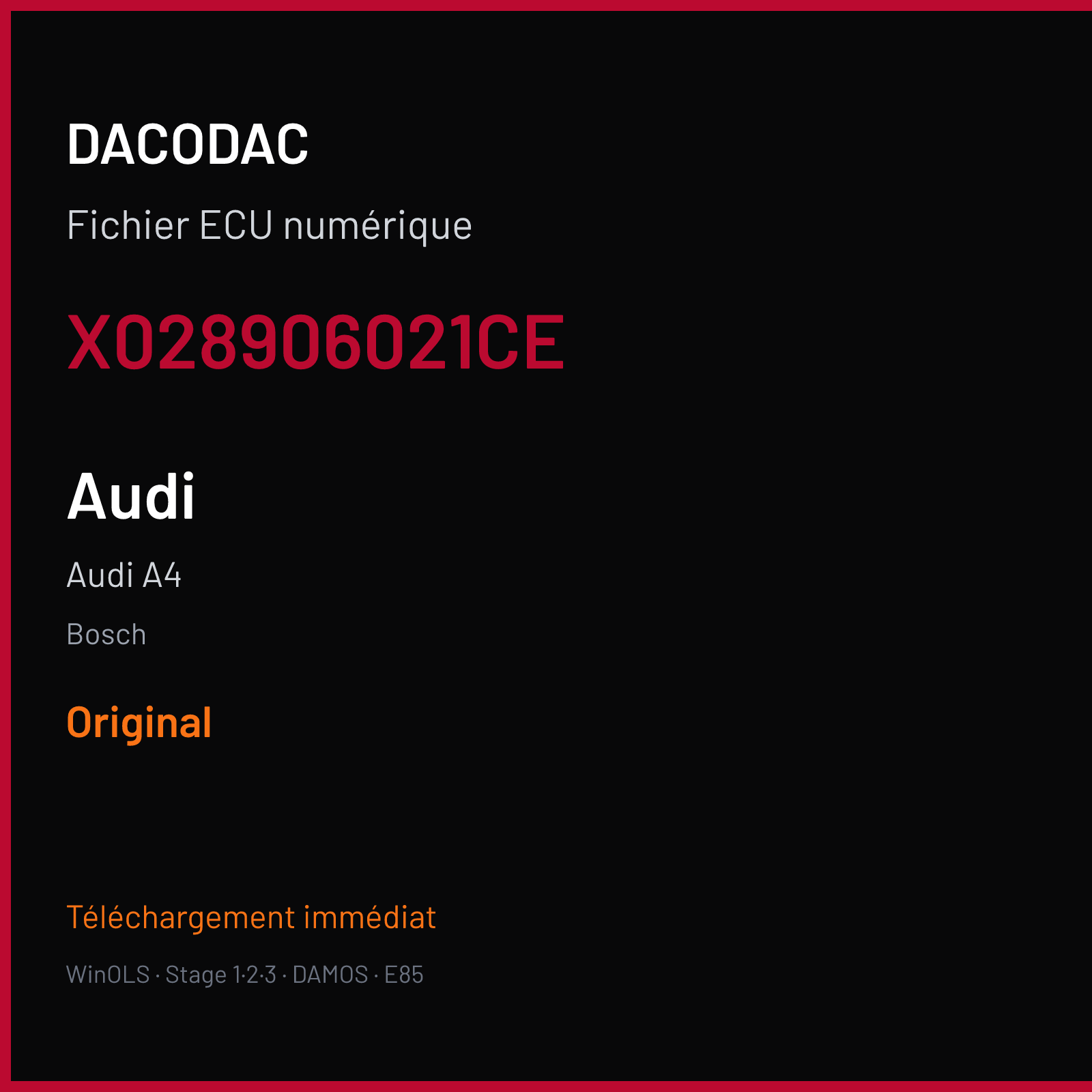 Audi A4 (1998) — Bosch — X028906021CE — Original