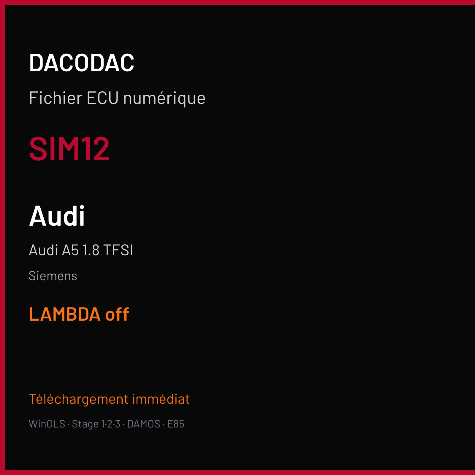 Audi A5 1.8 TFSI (2013) — Siemens — SIM12 — LAMBDA off