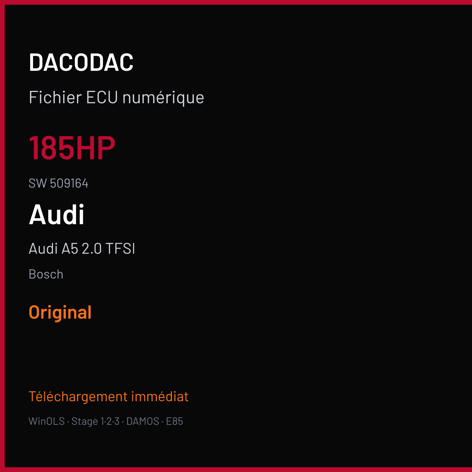 Audi A5 2.0 TFSI (2011) — Bosch — 185HP · 509164 — Original