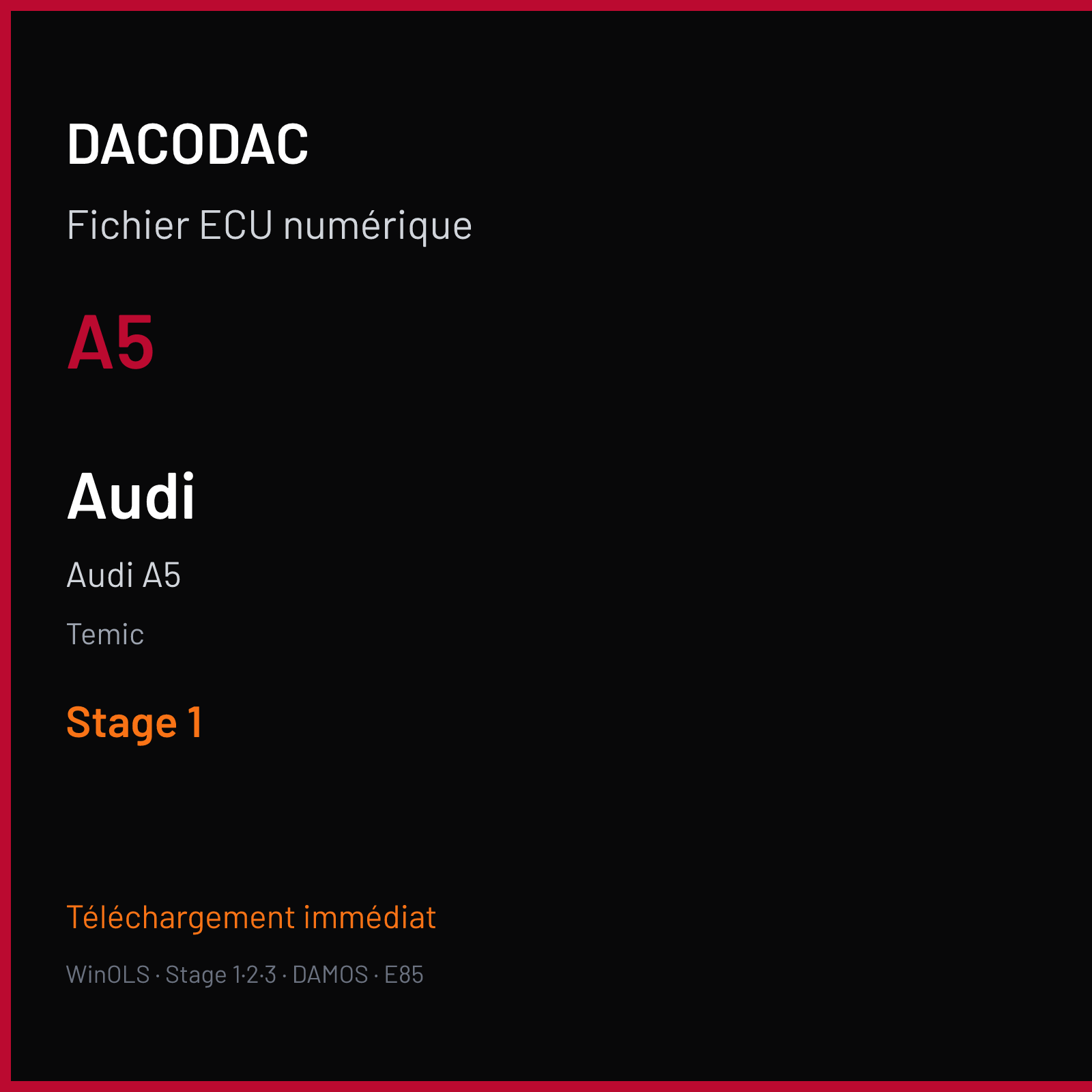 Audi A5 — Temic — A5 — Stage 1
