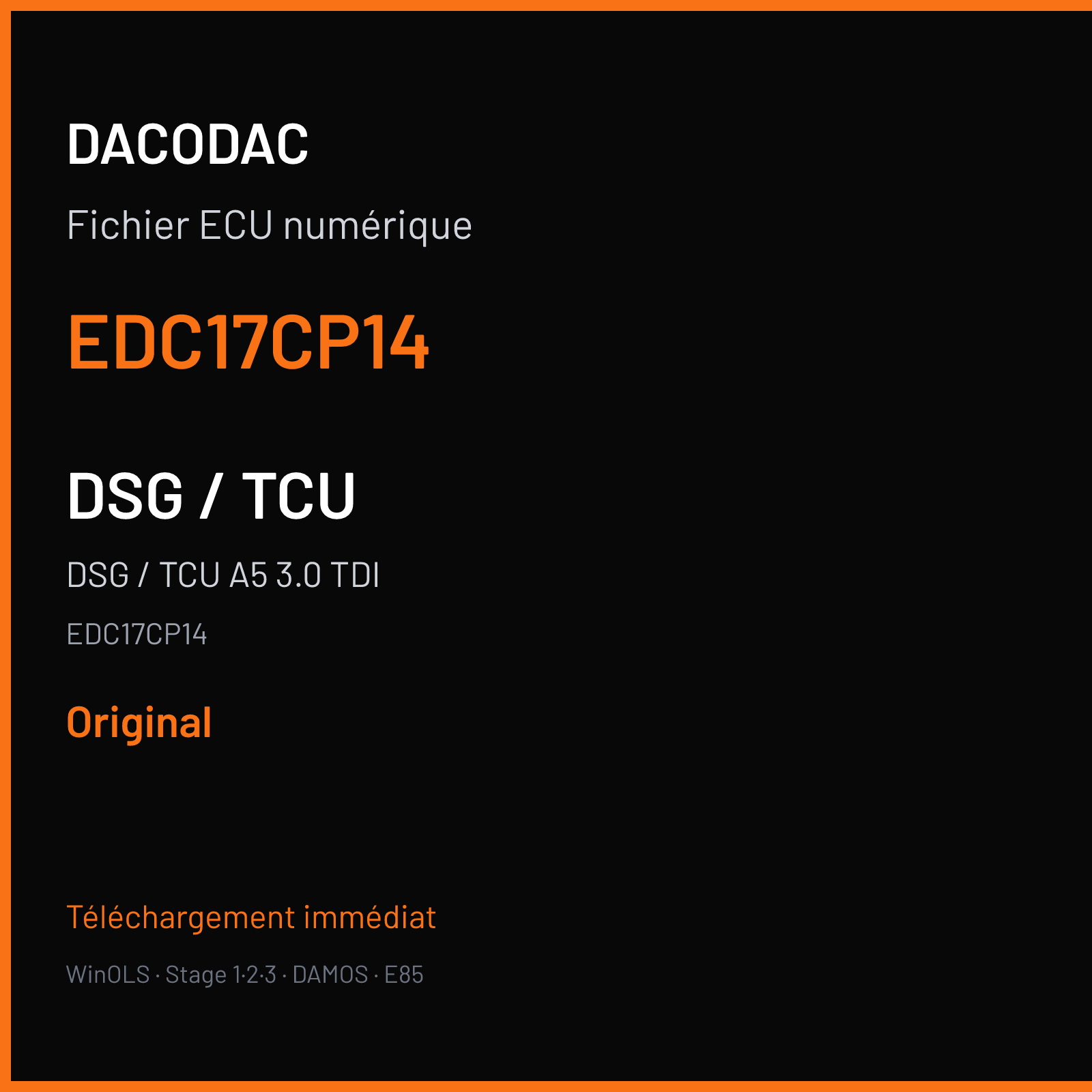 DSG / TCU A5 3.0 TDI (2010) — EDC17CP14 — EDC17CP14 — Original