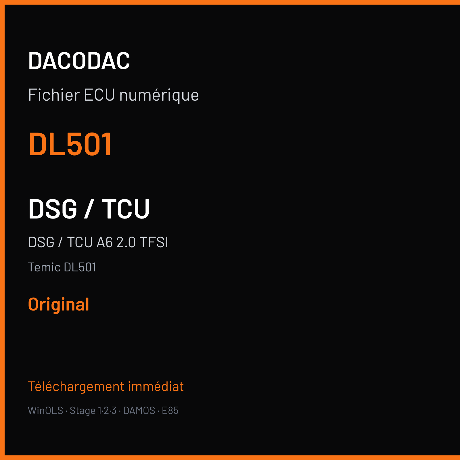 DSG / TCU A6 2.0 TFSI (2018) — Temic DL501 — DL501 — Original