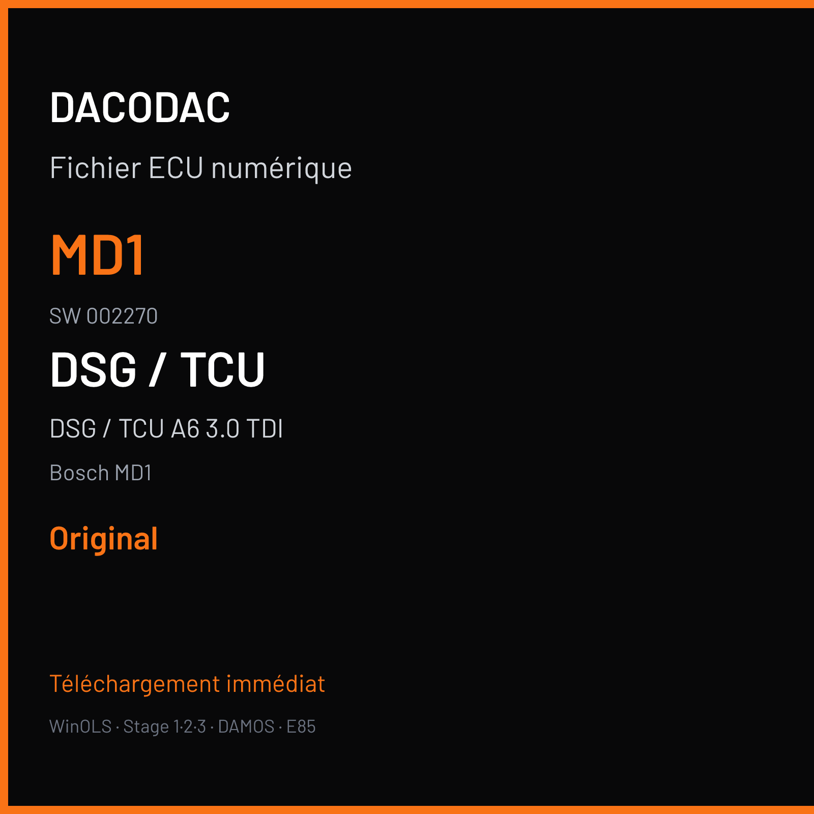 DSG / TCU A6 3.0 TDI (2017) — Bosch MD1 — MD1 · 002270 — Original