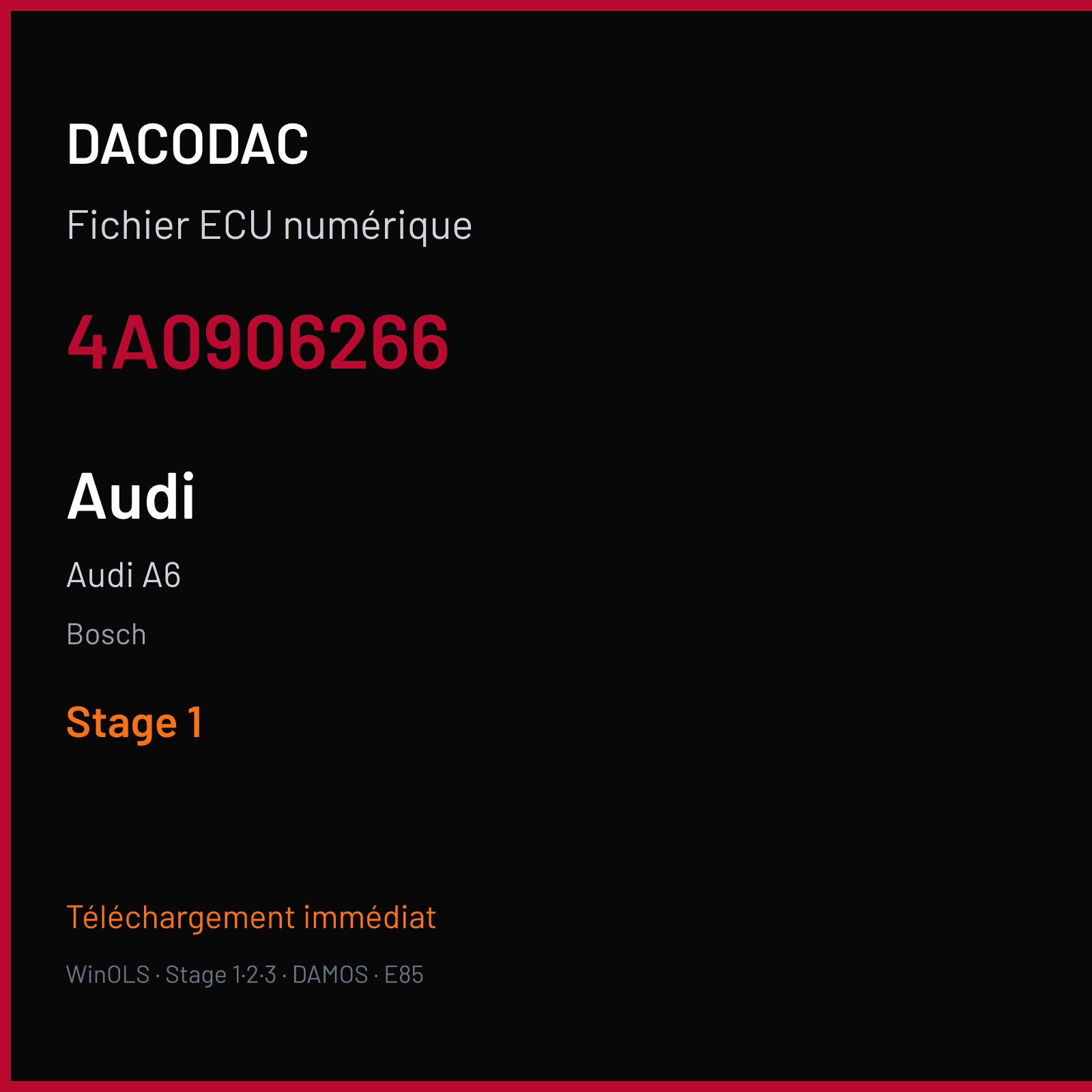Audi A6 (1995) — Bosch — 4A0906266 — Stage 1