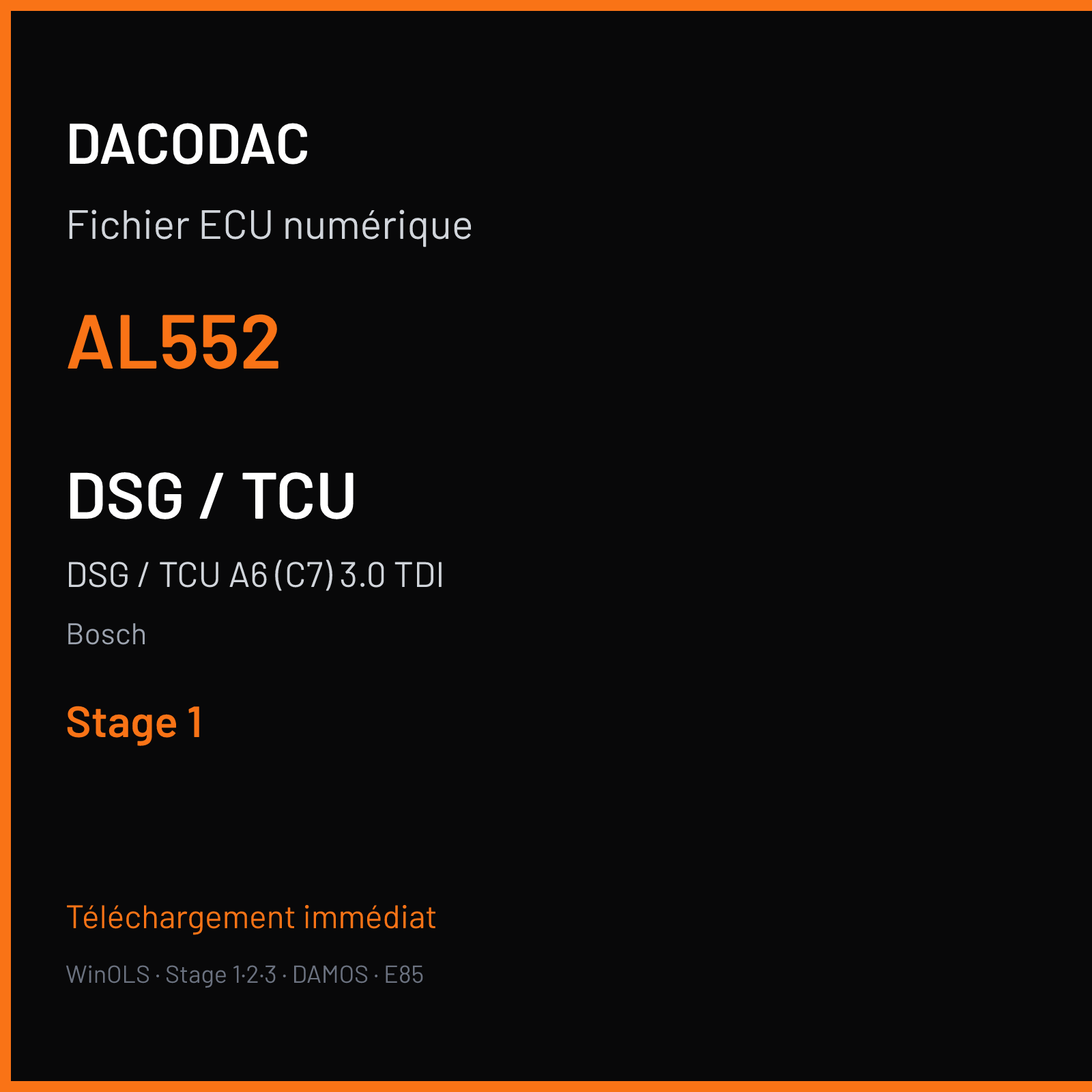 DSG / TCU A6 (C7) 3.0 TDI — Bosch — AL552 — Stage 1