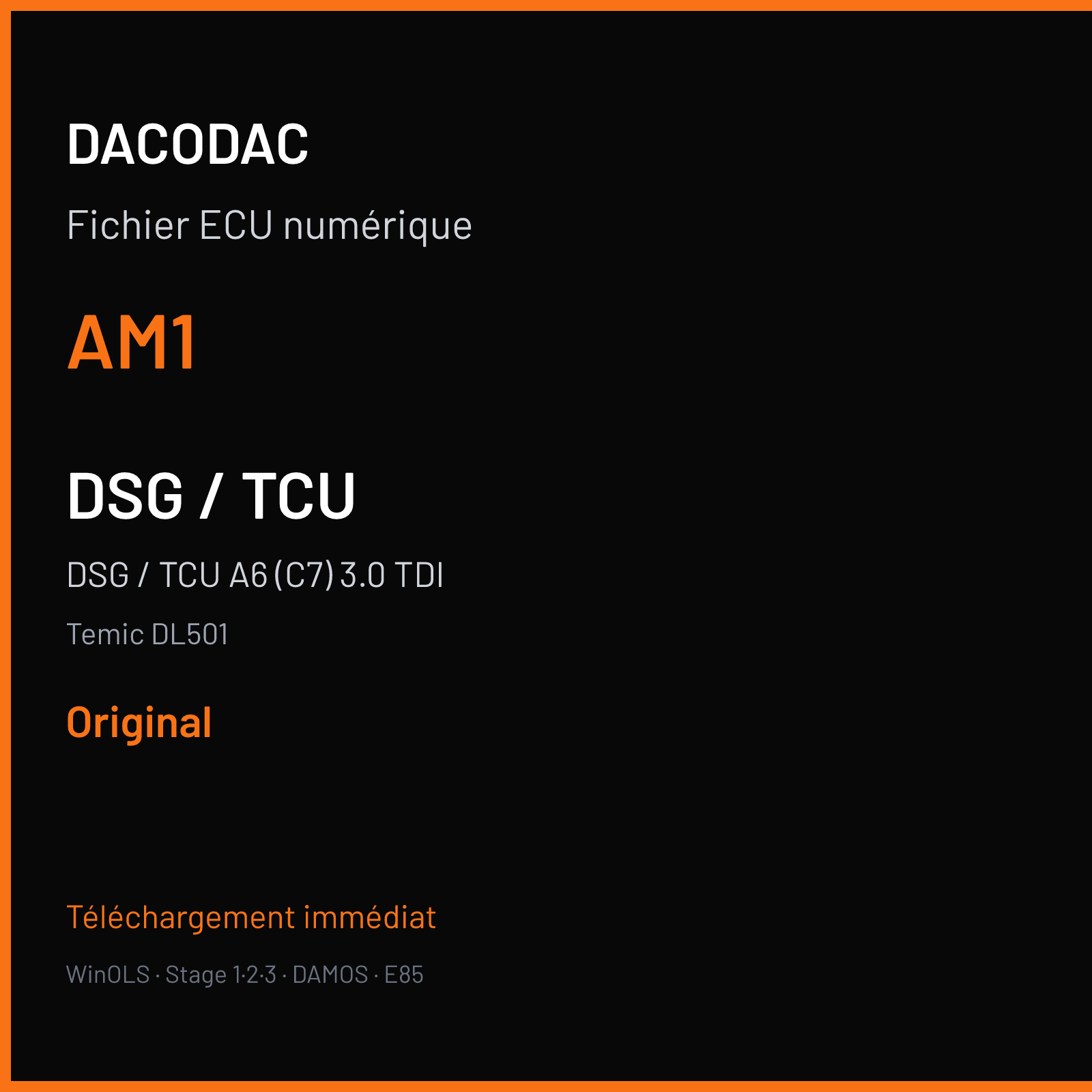 DSG / TCU A6 (C7) 3.0 TDI (2012) — Temic DL501 — AM1 — Original