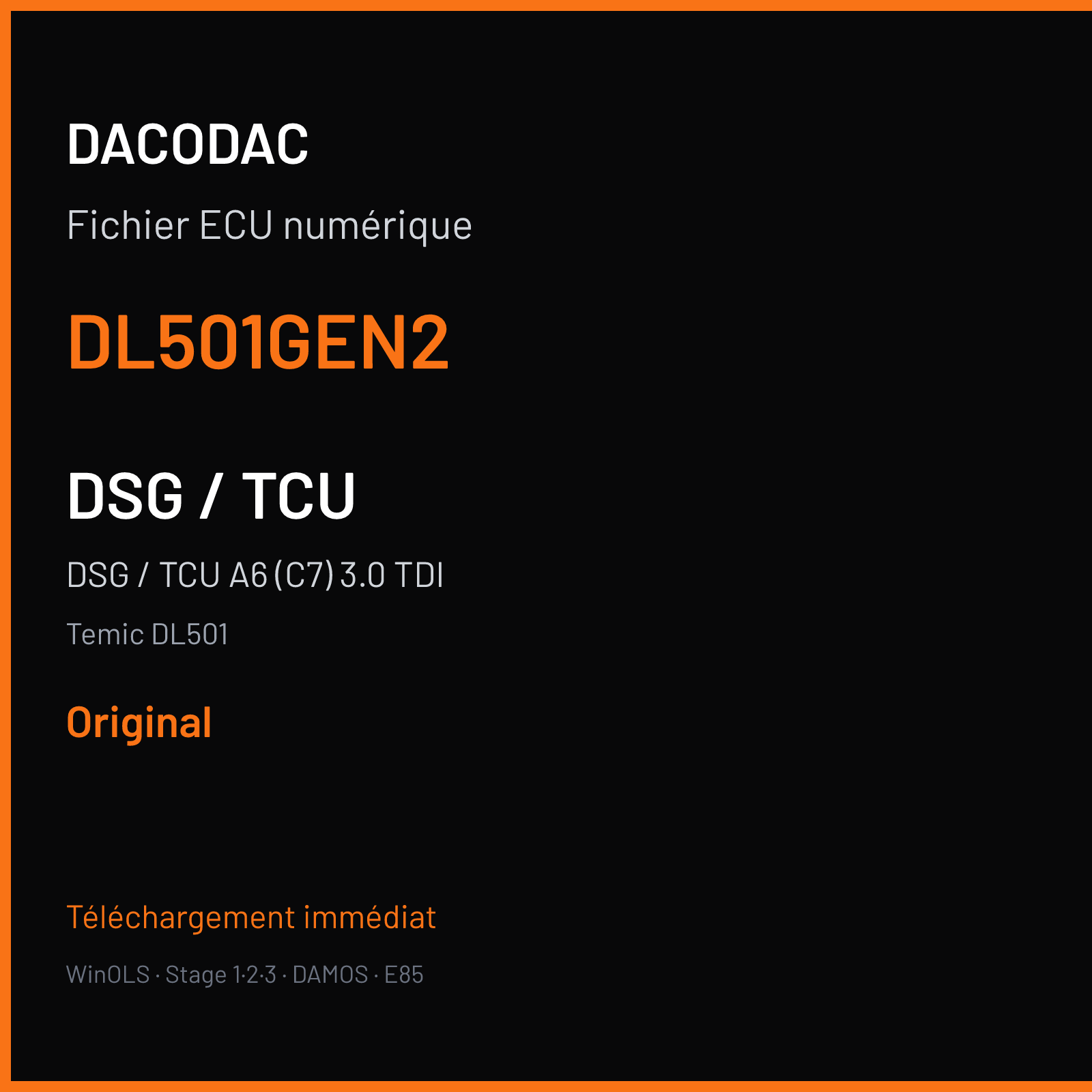 DSG / TCU A6 (C7) 3.0 TDI (2011) — Temic DL501 — DL501GEN2 — Original